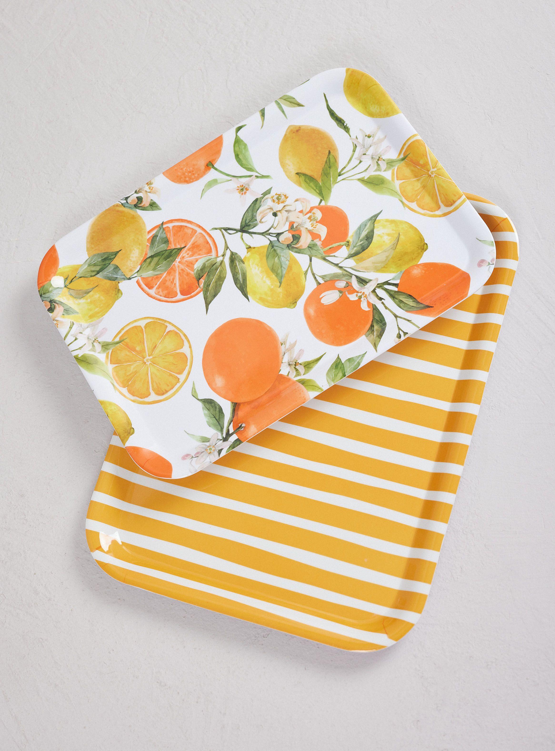 Set 2 Bandejas Melamina Cítricos-0