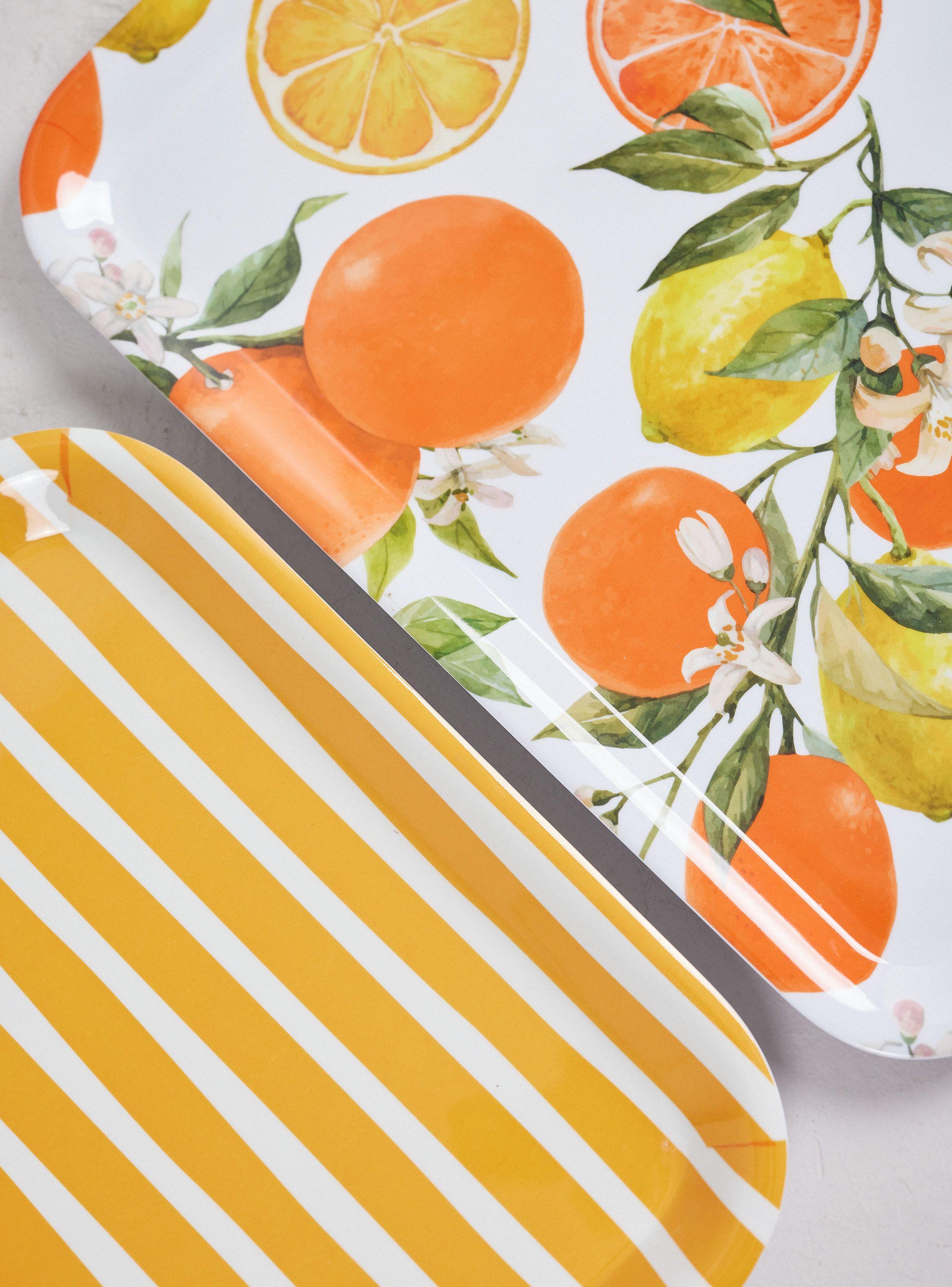 Set 2 Bandejas Melamina Cítricos-1