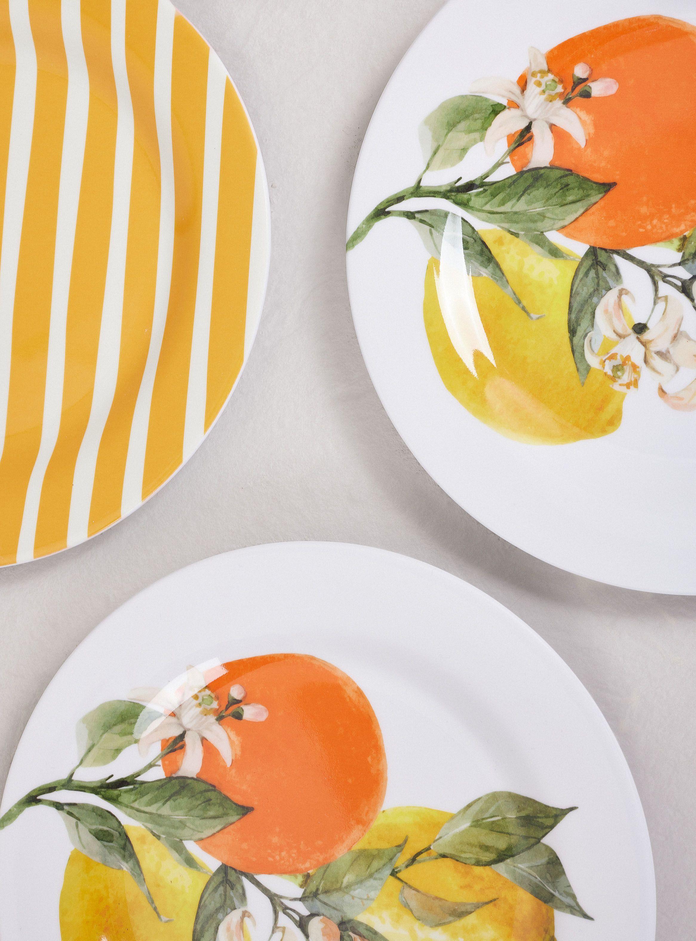 Set 4 Platos Salad Melamina Cítricos-1