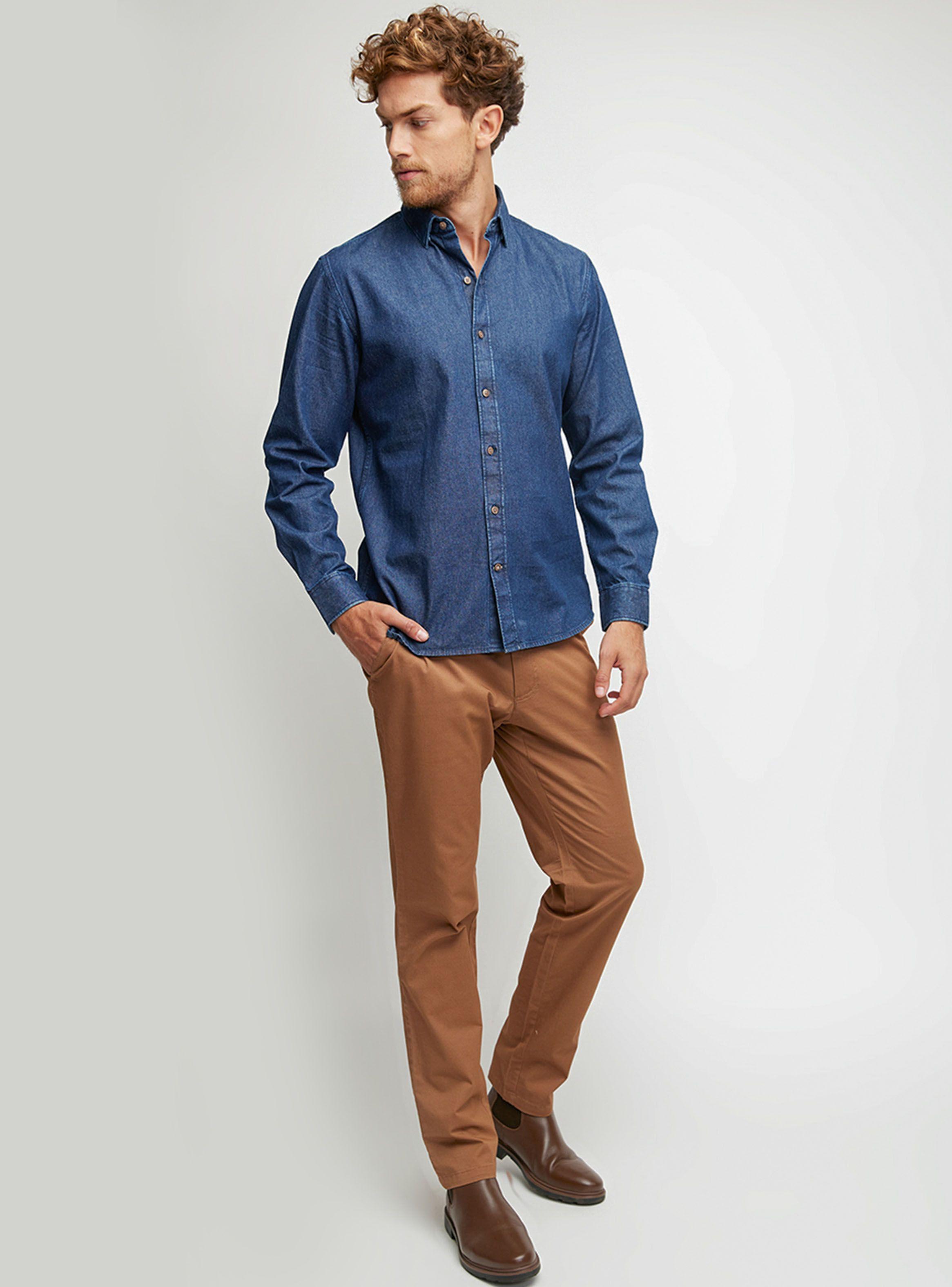 Camisa Bishop Azul-3
