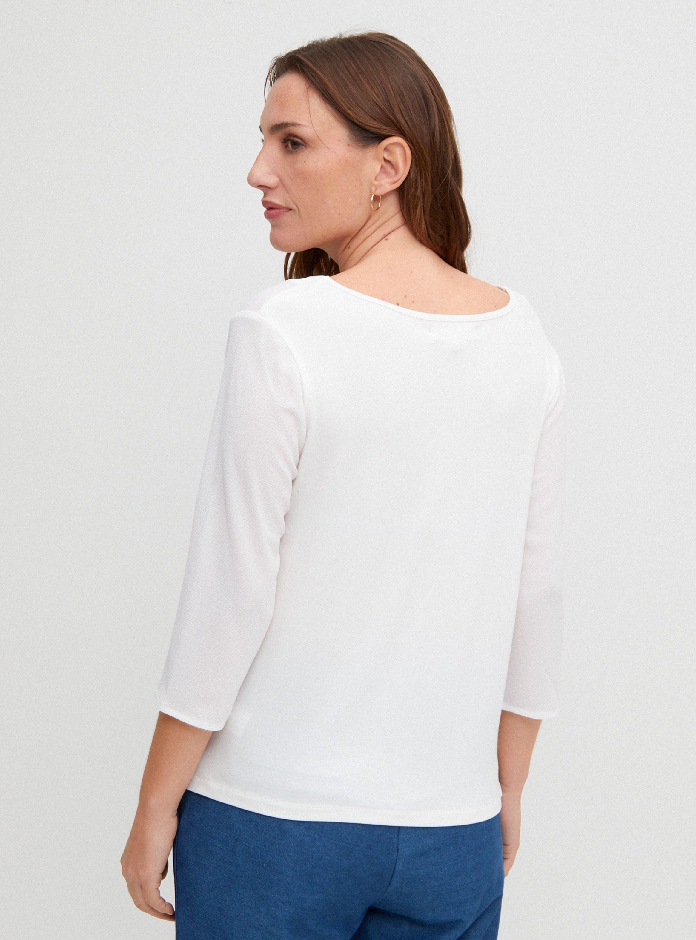 Polera Mix Telas con Ojetillos Decorativo-1