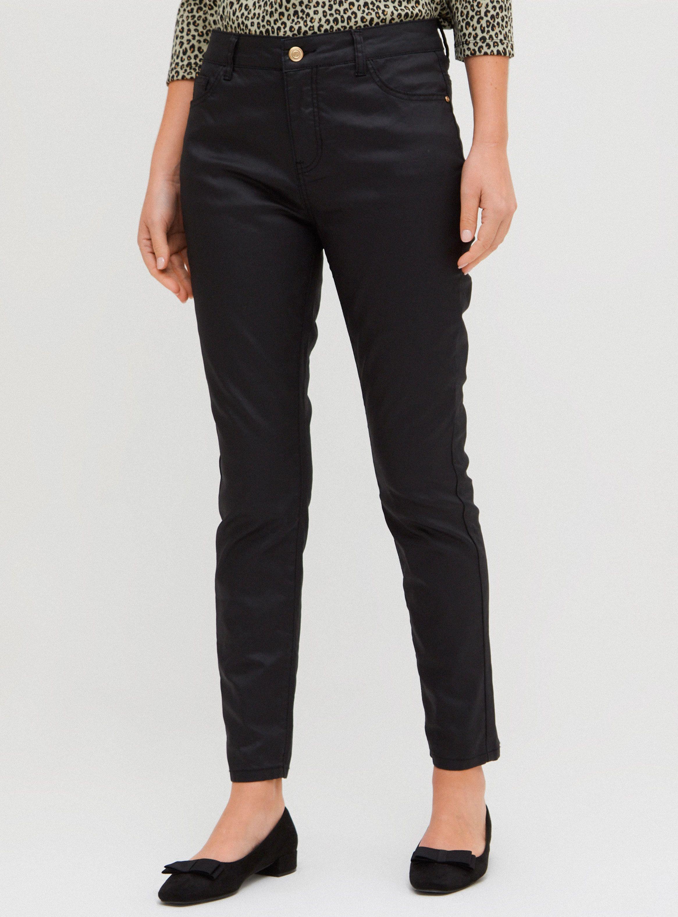 Pantalón Bolsillos con Acabado Coated Slim Fit-0