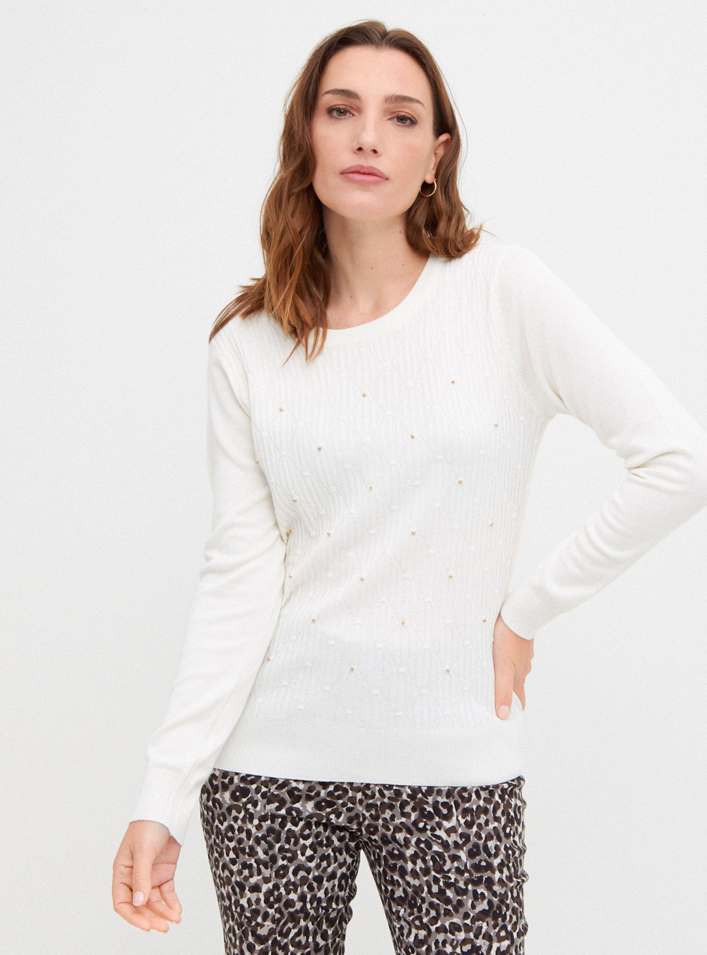 Sweater Diseño Jacquard Frontal y Tachitas-0