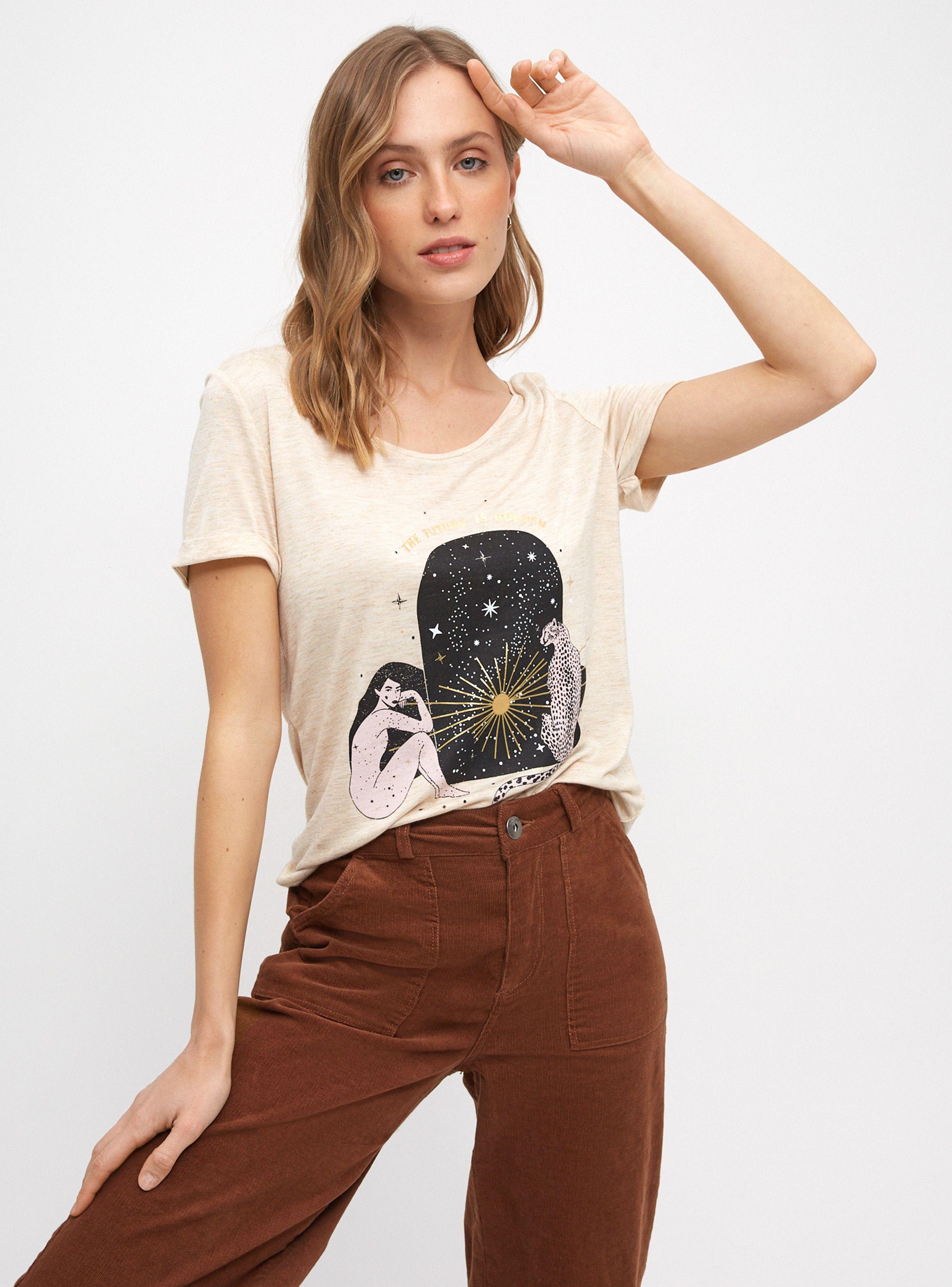Polera Estampado Focal y Detalles Metalizados-0