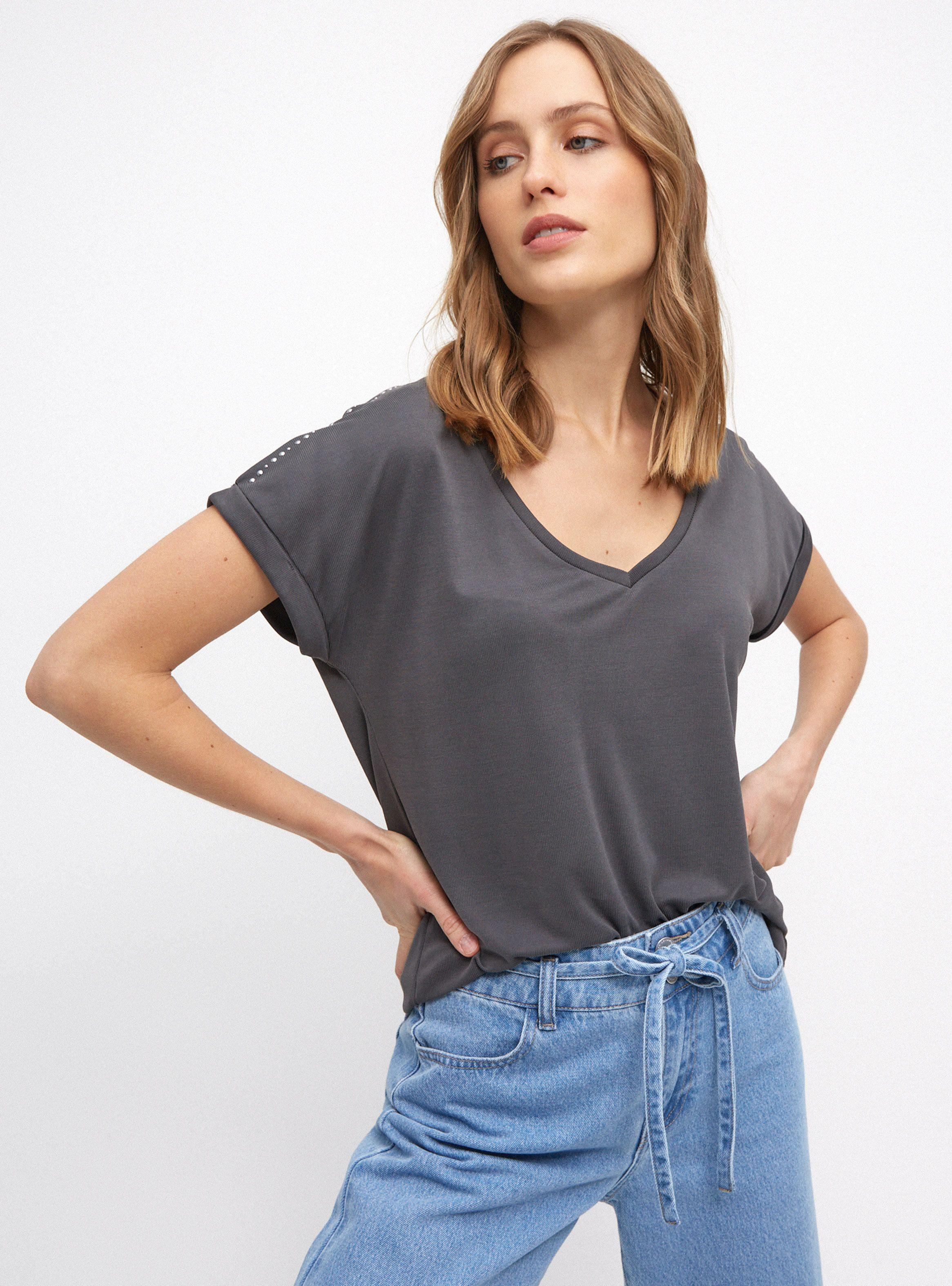 Polera Canutón con Tachas y Proceso de Lavado-0