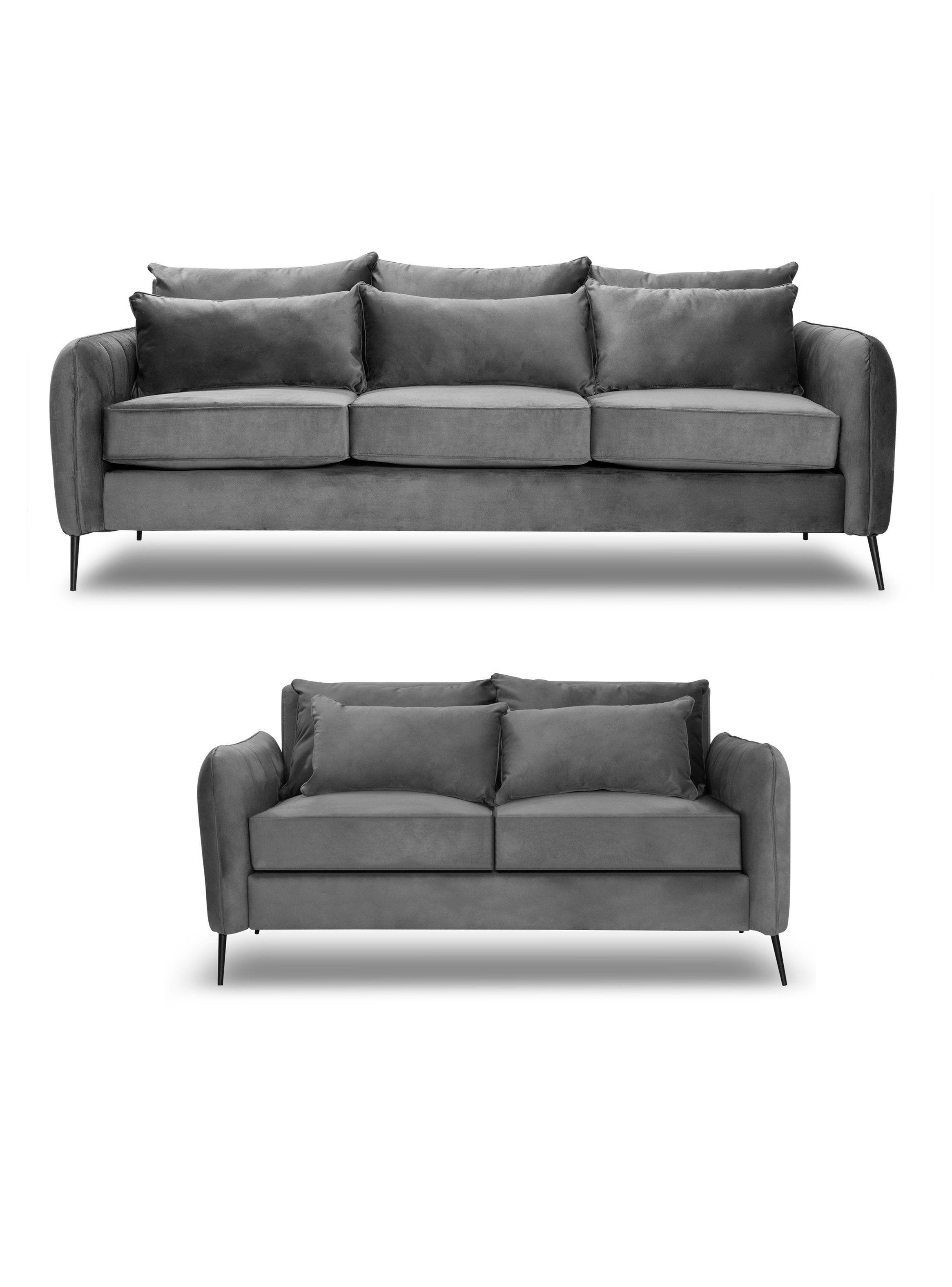 Juego de Living Italia 3.2 Cuerpos Felpa-0