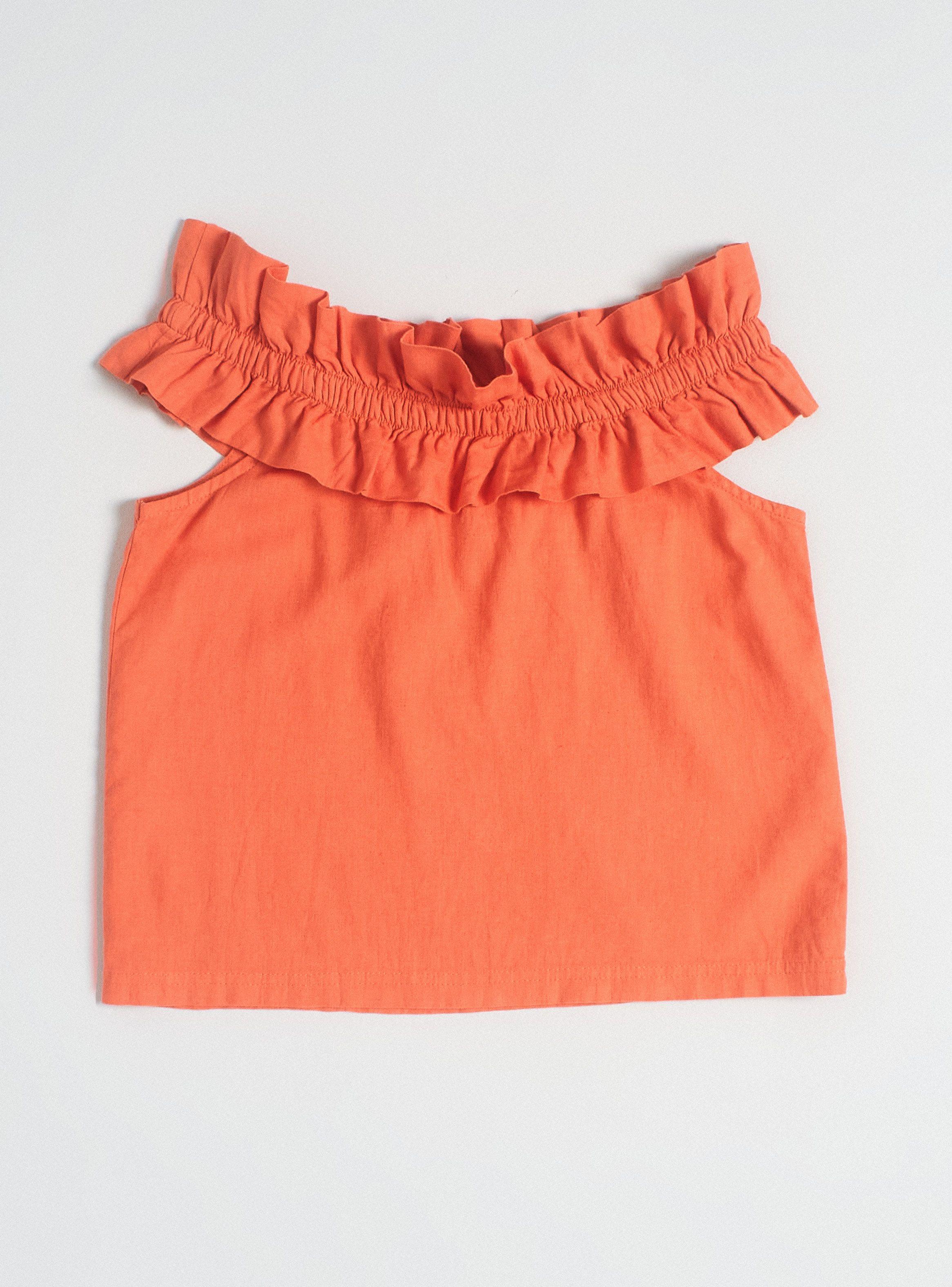 Blusa Lino Strapless con Vuelos-2
