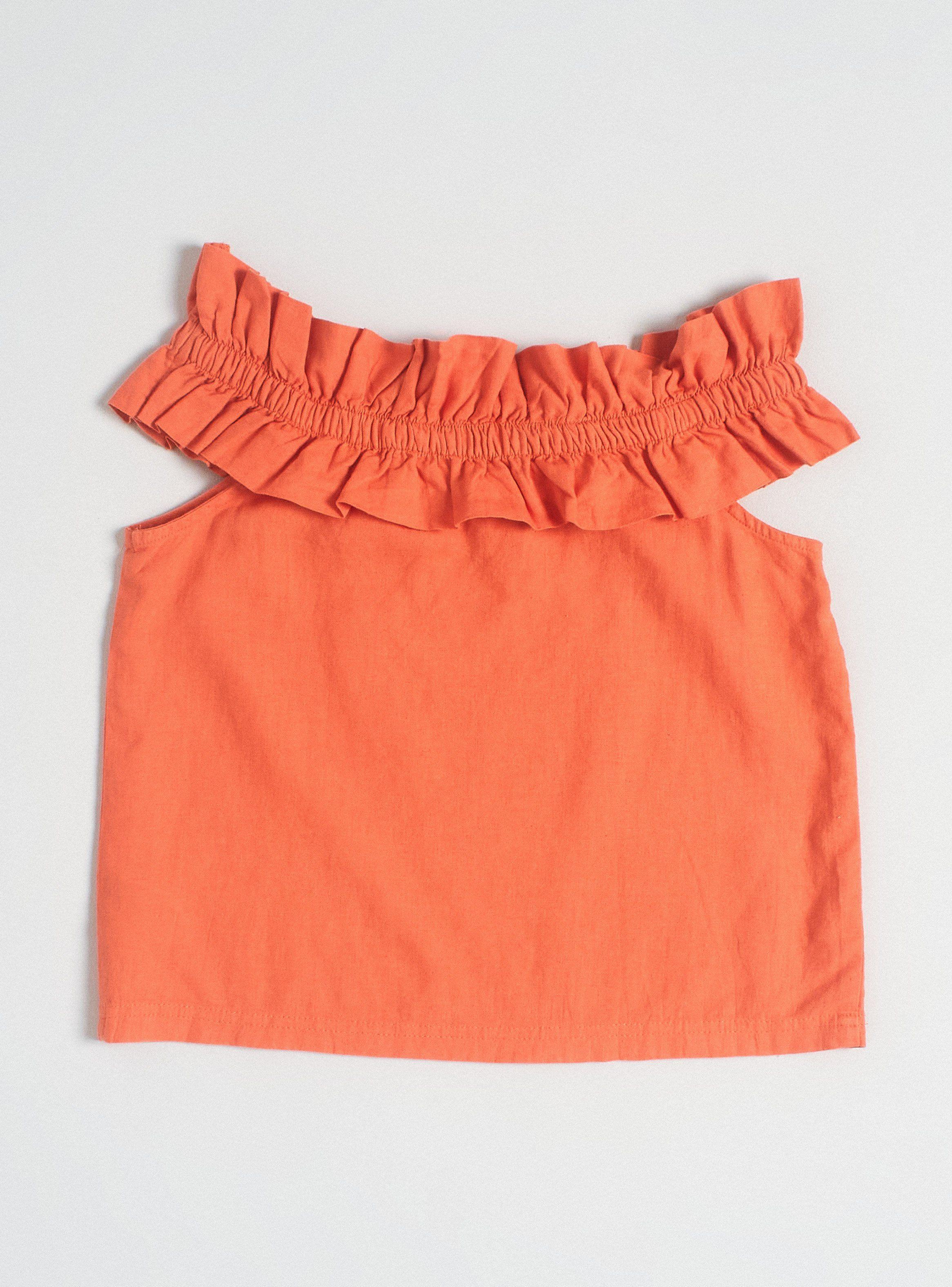 Blusa Lino Strapless con Vuelos-3