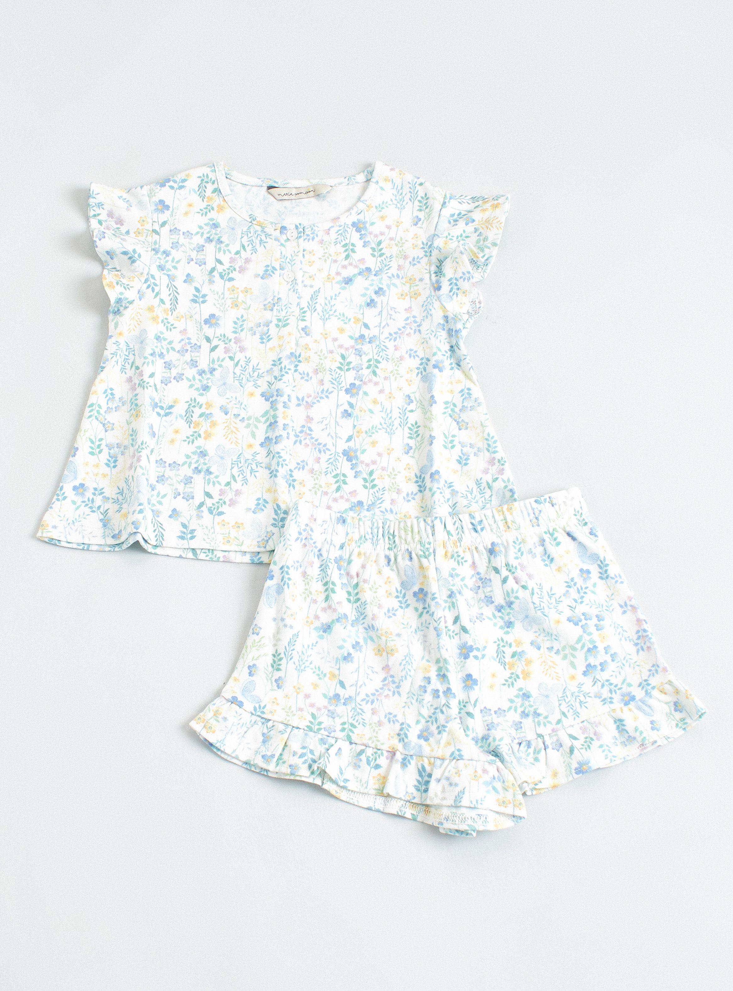 Pijama Polera Manga Corta y Short Niña-0