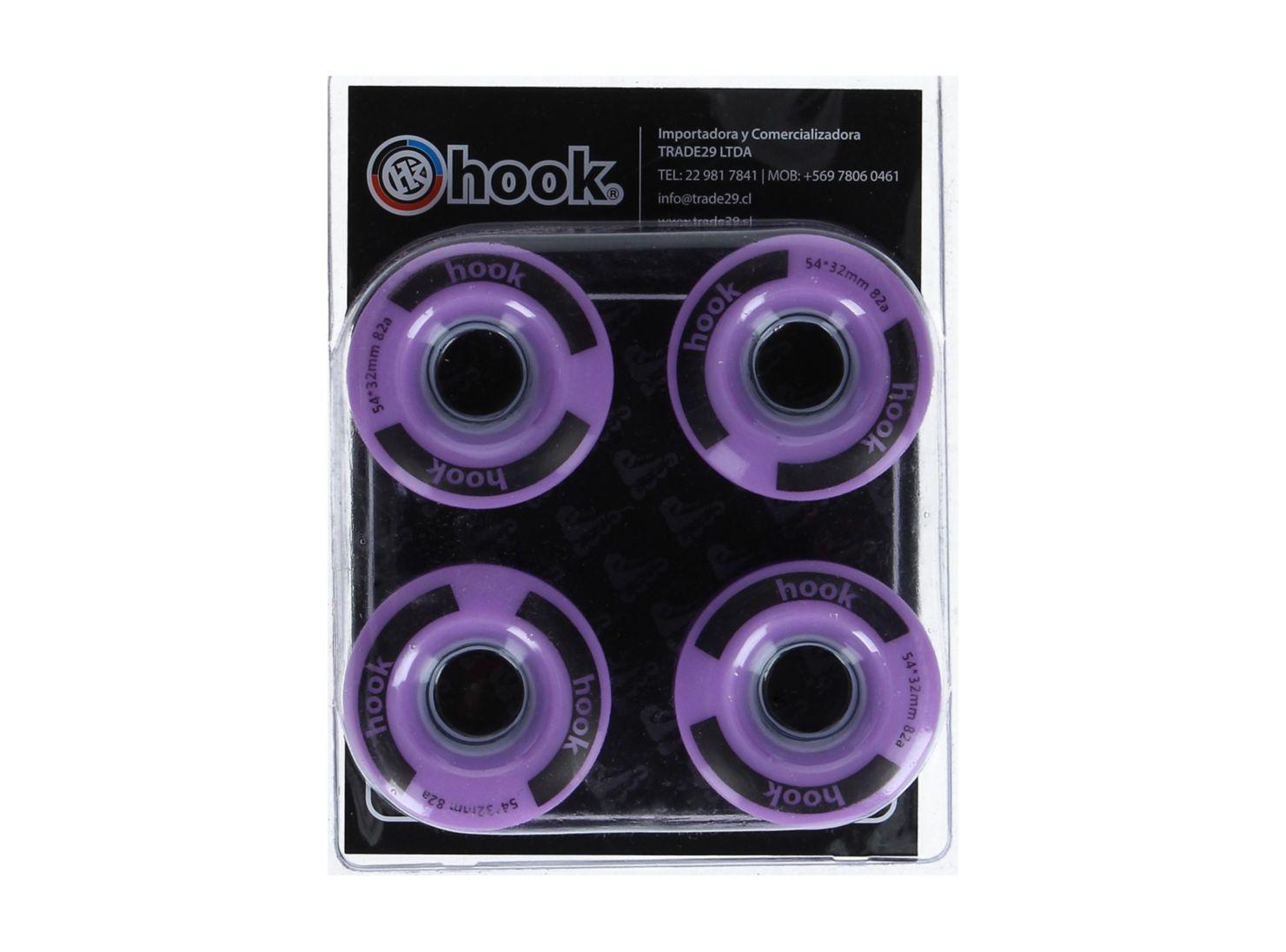 Ruedas Para patin Hook white 54 mm x 32 mm-0