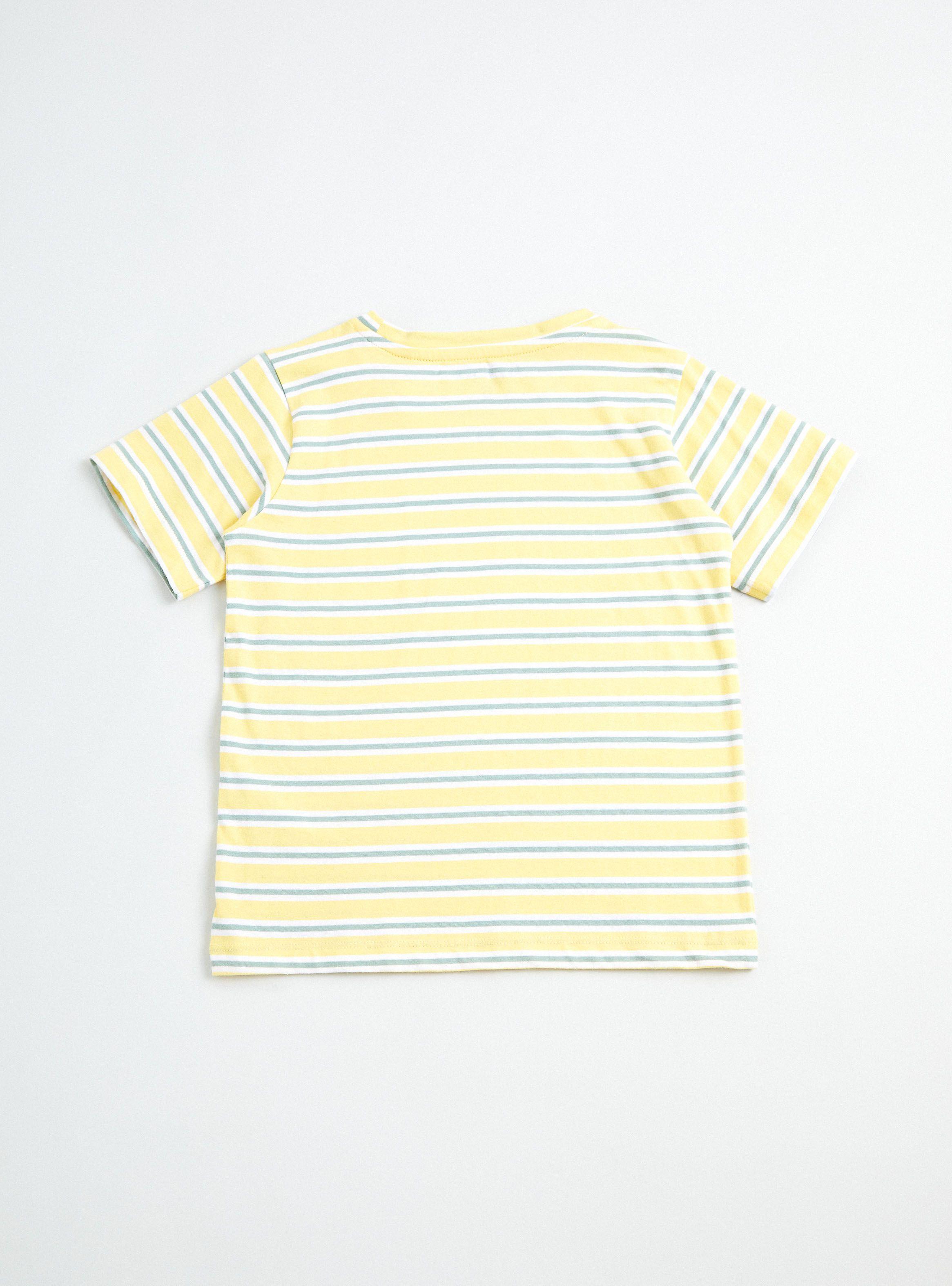 Polera con Rayas y Bolsillo Liso en el Pecho-2