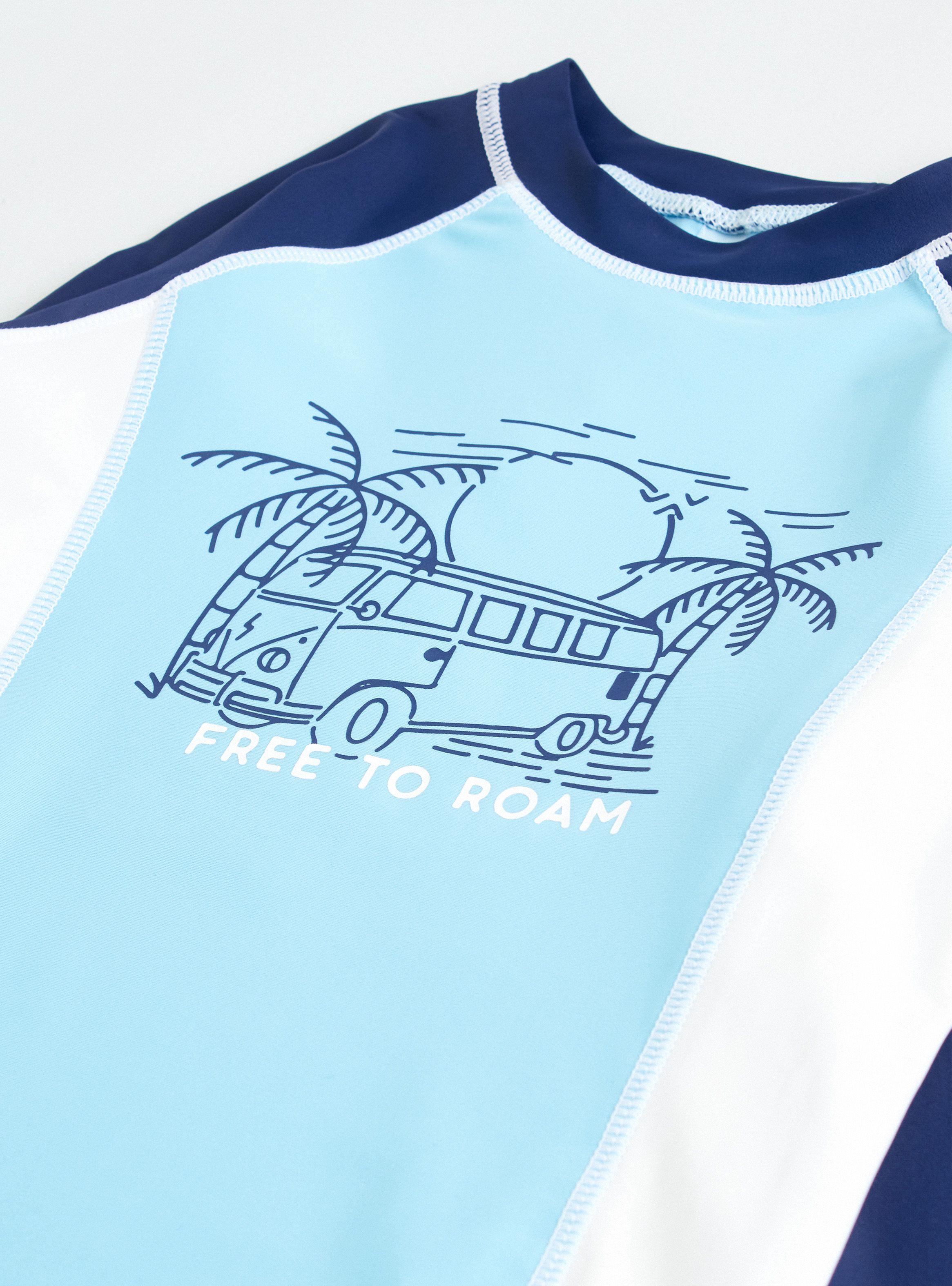 Polera Traje de Baño con Filtro UV Estampado-3
