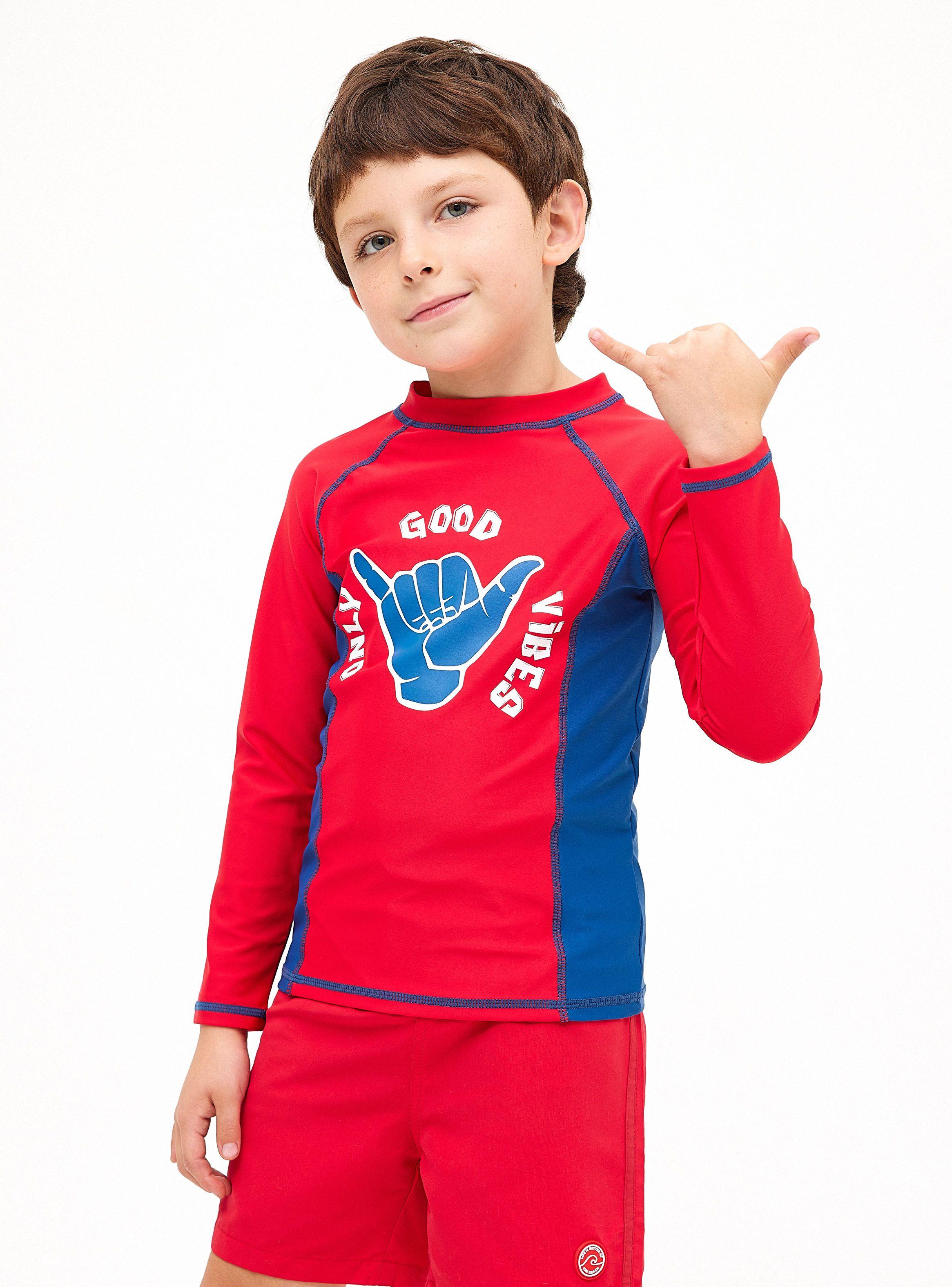 Polera Traje de Baño con Filtro UV Estampado-0