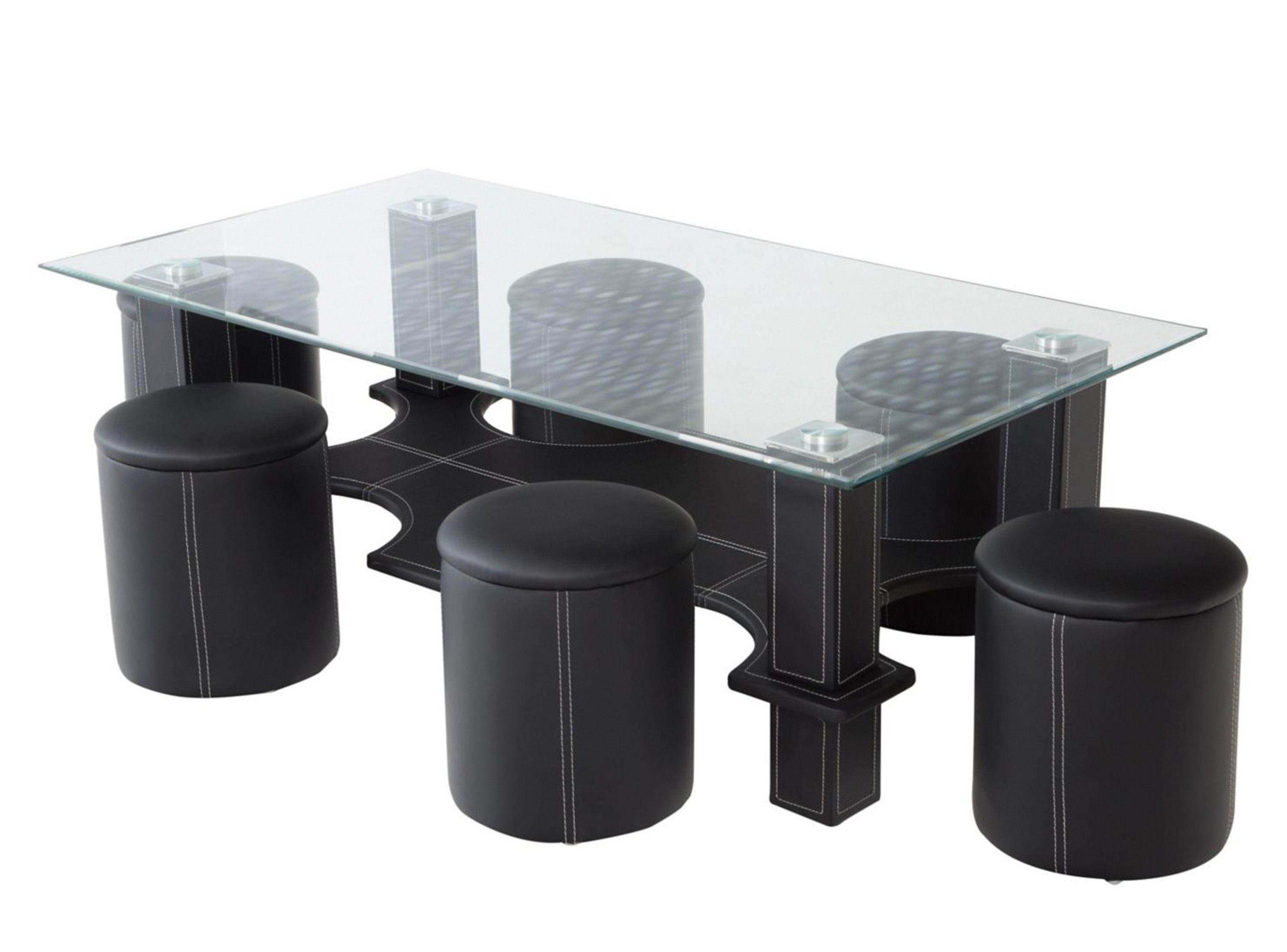 Mesa de Centro 70x130 cm Forest 6 Pisos Black-1