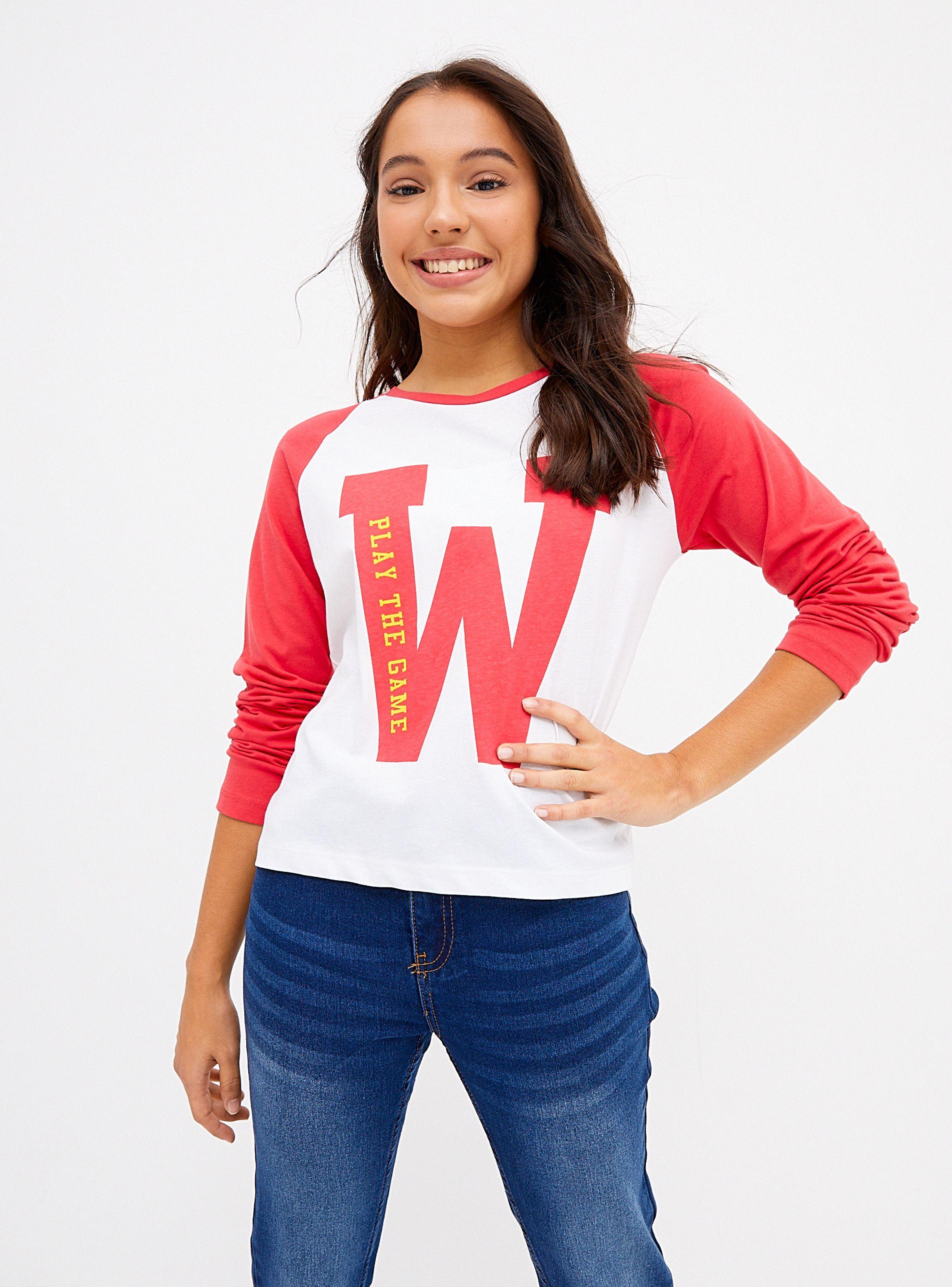 Polera con Mangas en Contraste y Estampado Frontal-0