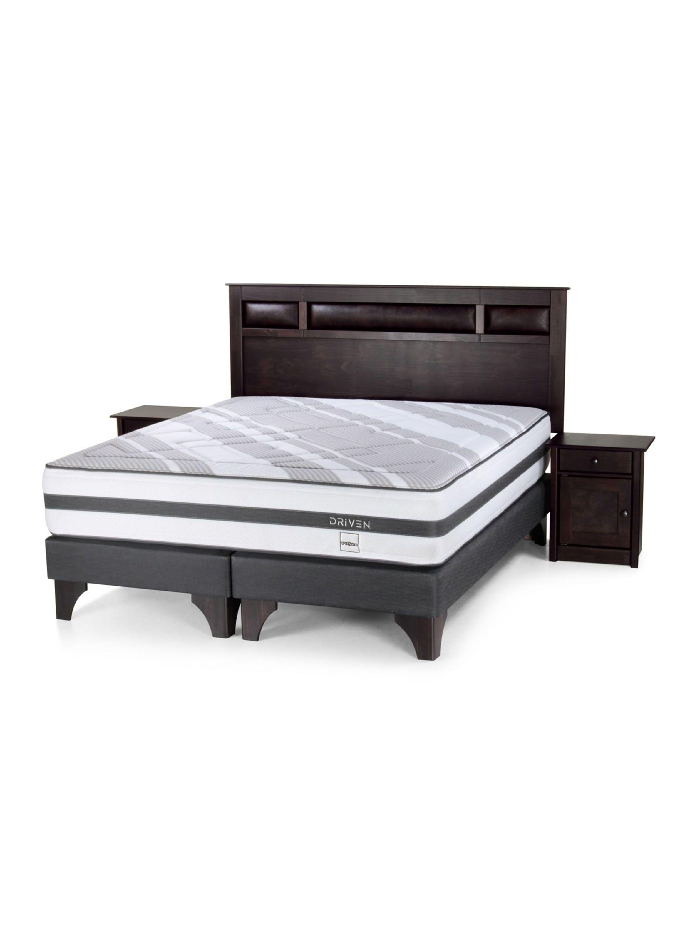 Cama Europea Driven 2 Plazas Base Dividida + Set Muebles Bilbao-0
