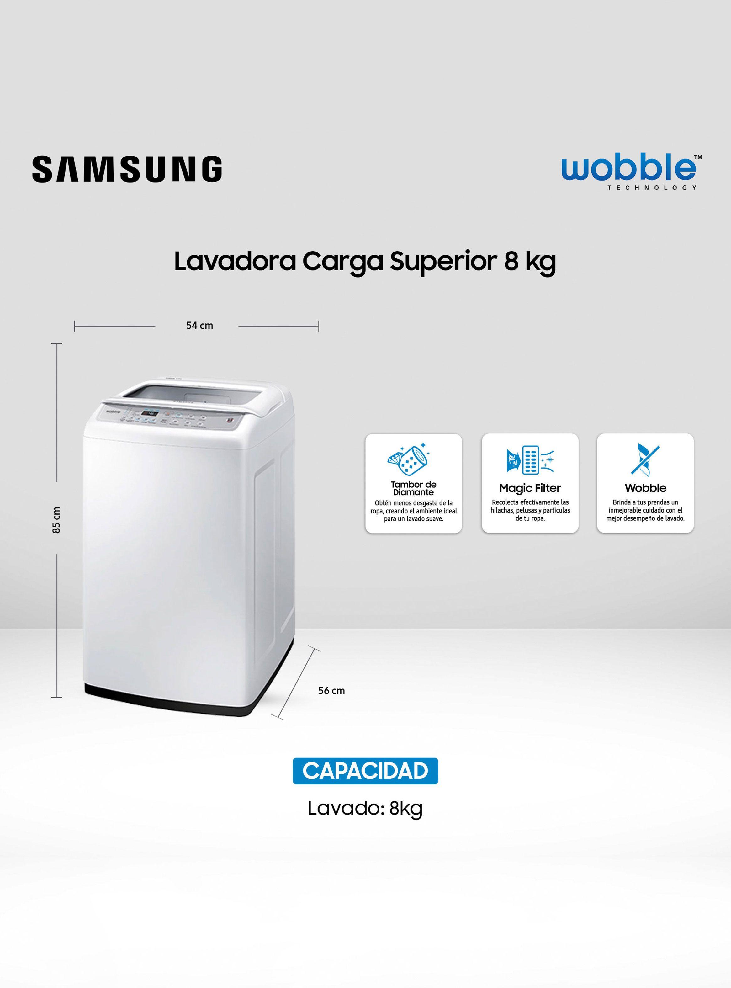 Lavadora Superior Samsung WA80H4200S 8 Kg-6