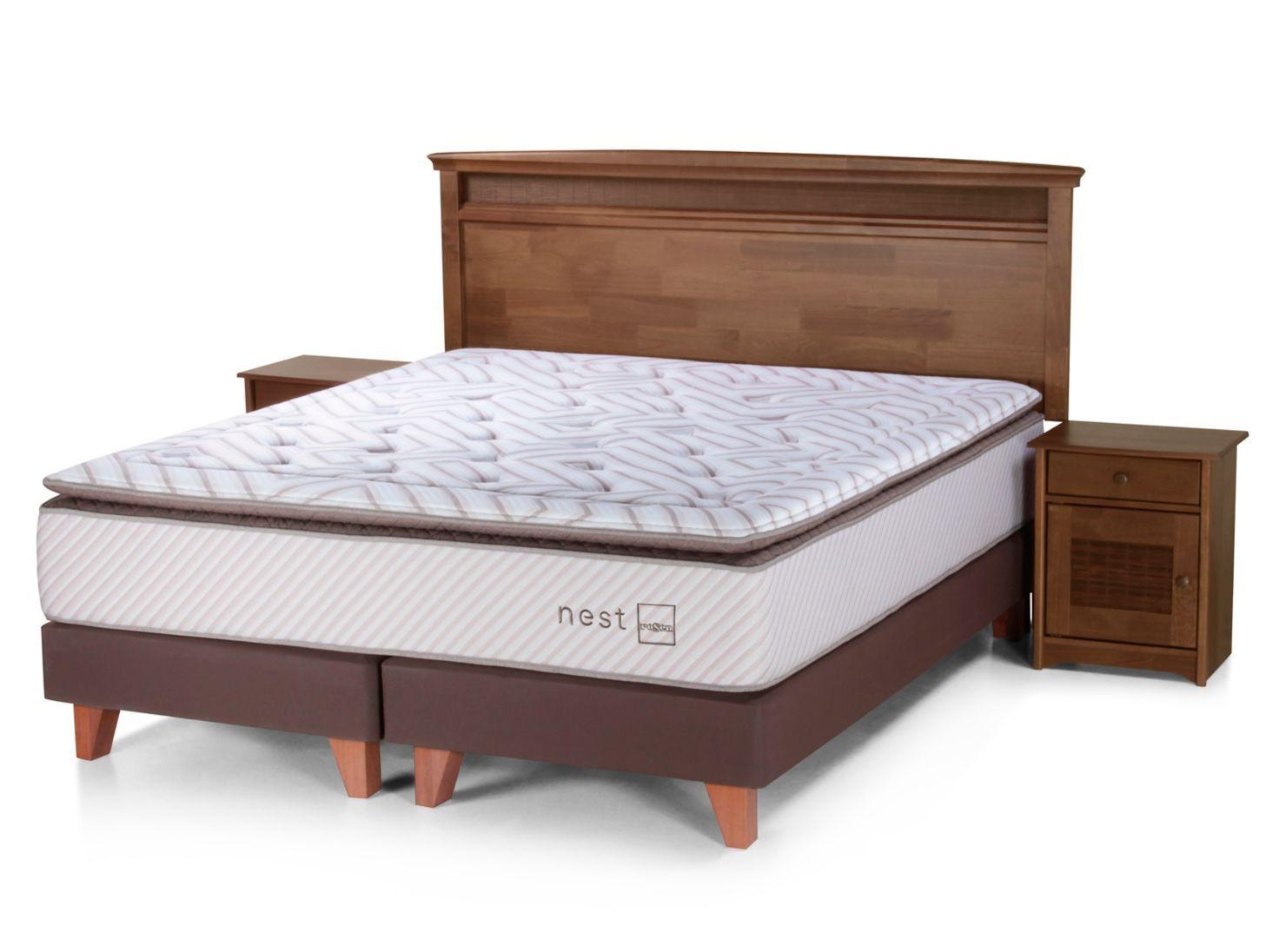Box Spring Nest 2 Plazas BD + Set Muebles Veneto-0