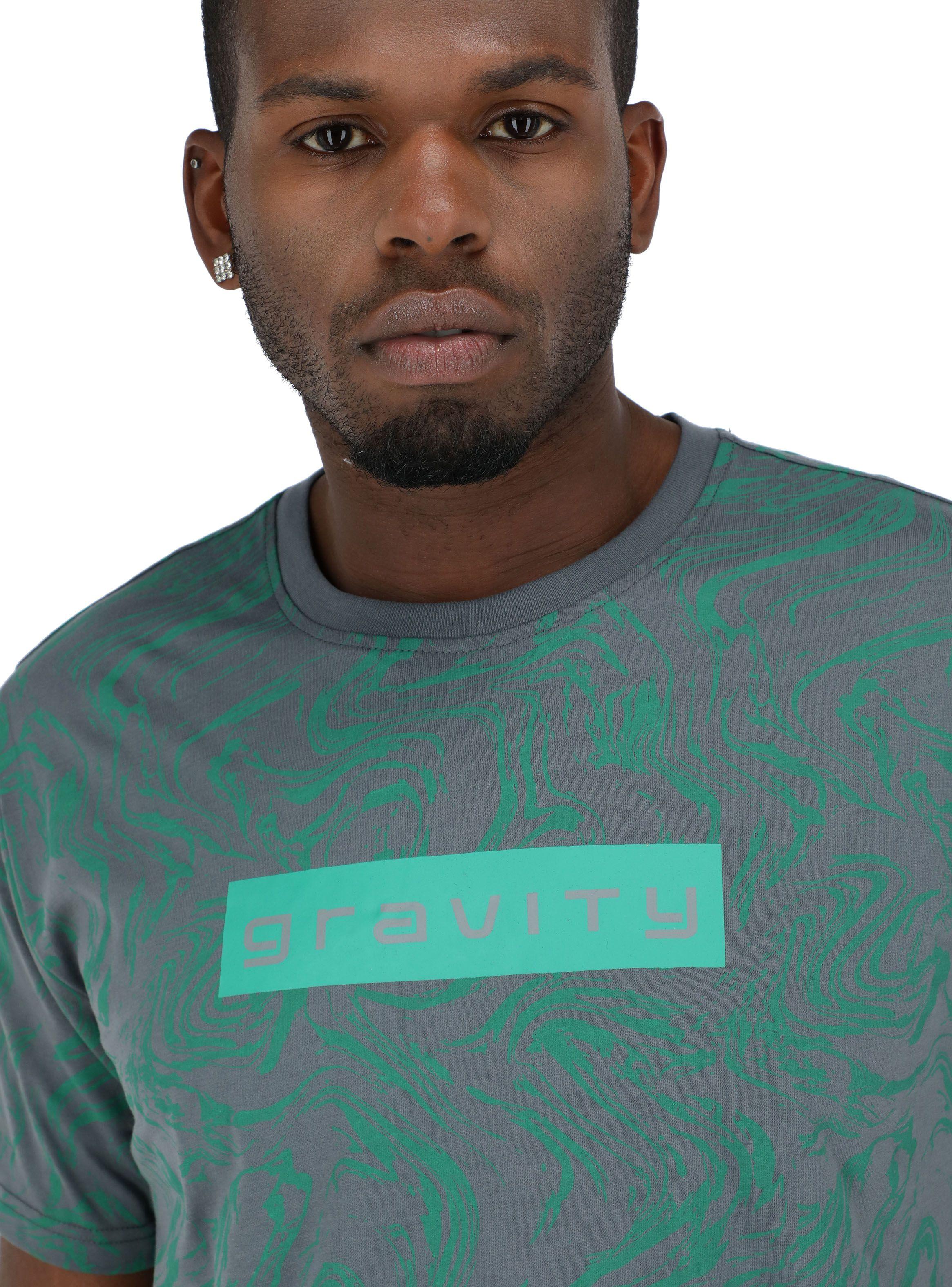 Polera Manga Corta Full Print Ondas-2