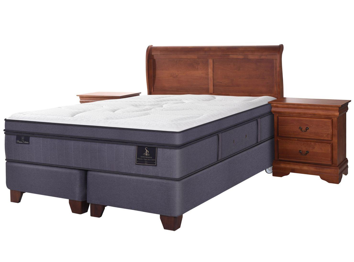 Box Spring Super Premium 2 Plazas Base Dividida Mini Carro + Set Miró-0