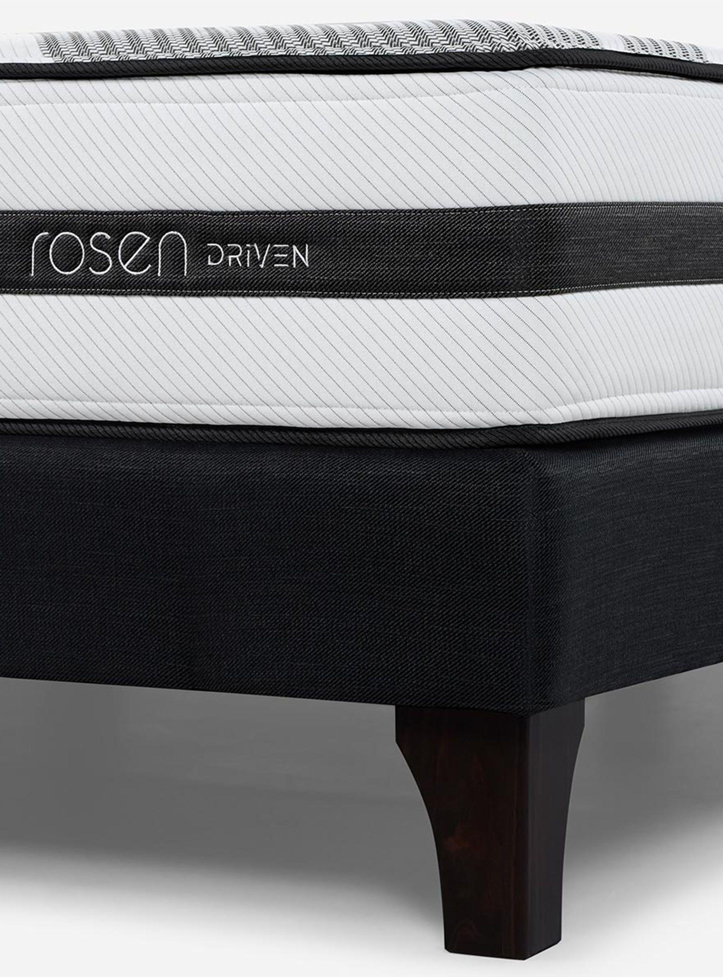Cama Europea Driven 2 Plazas Base Dividida + Set Muebles Issey-3