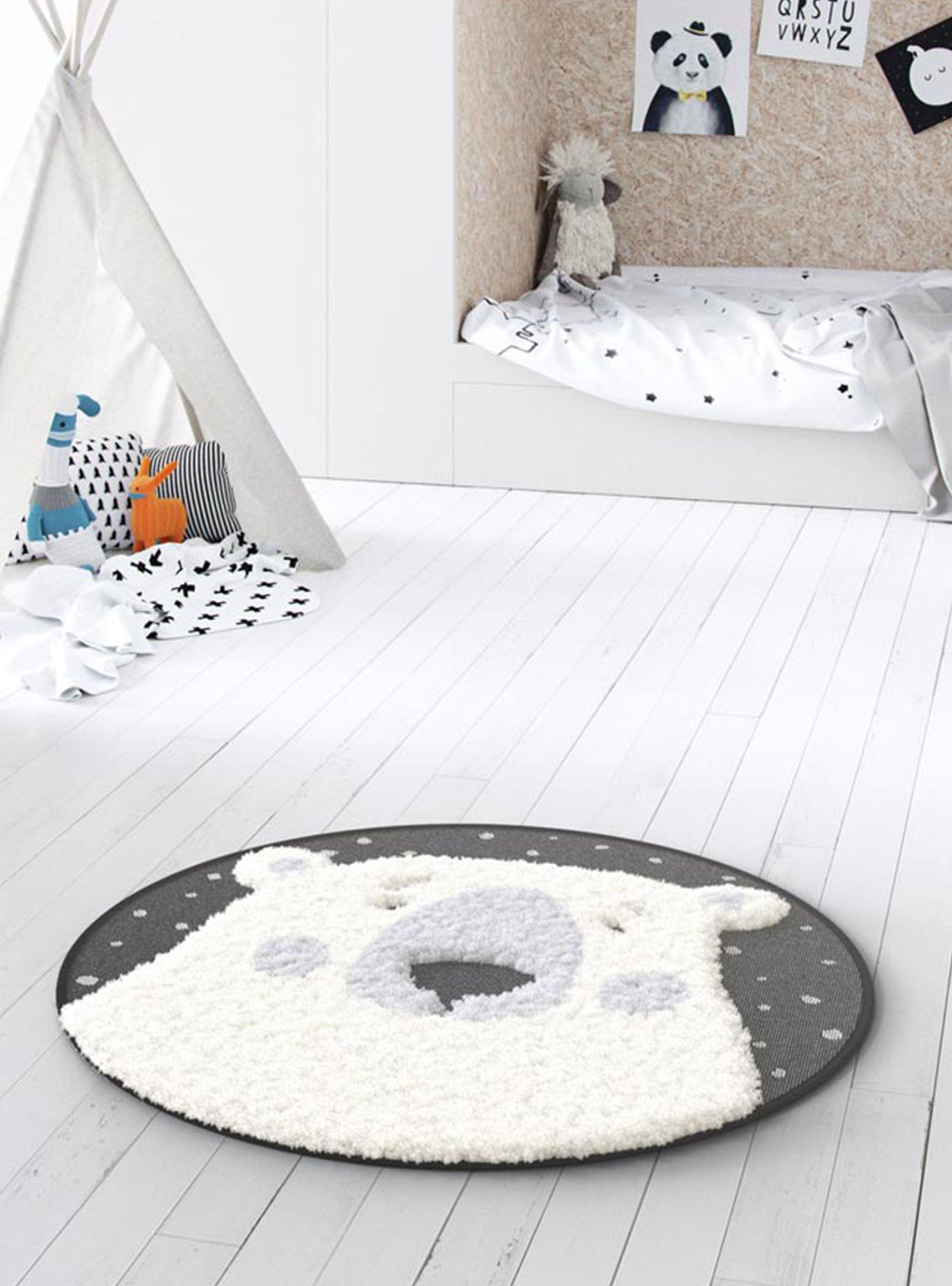 Alfombra Mango 120 cm Oso Gris-2