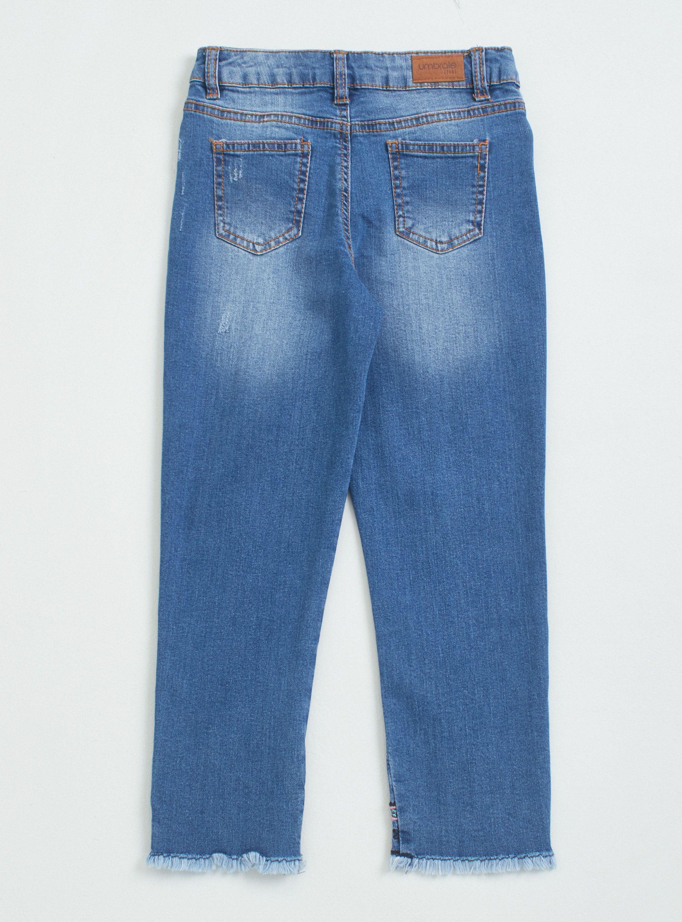 Jeans Pitillo con Bordados en las Piernas-1