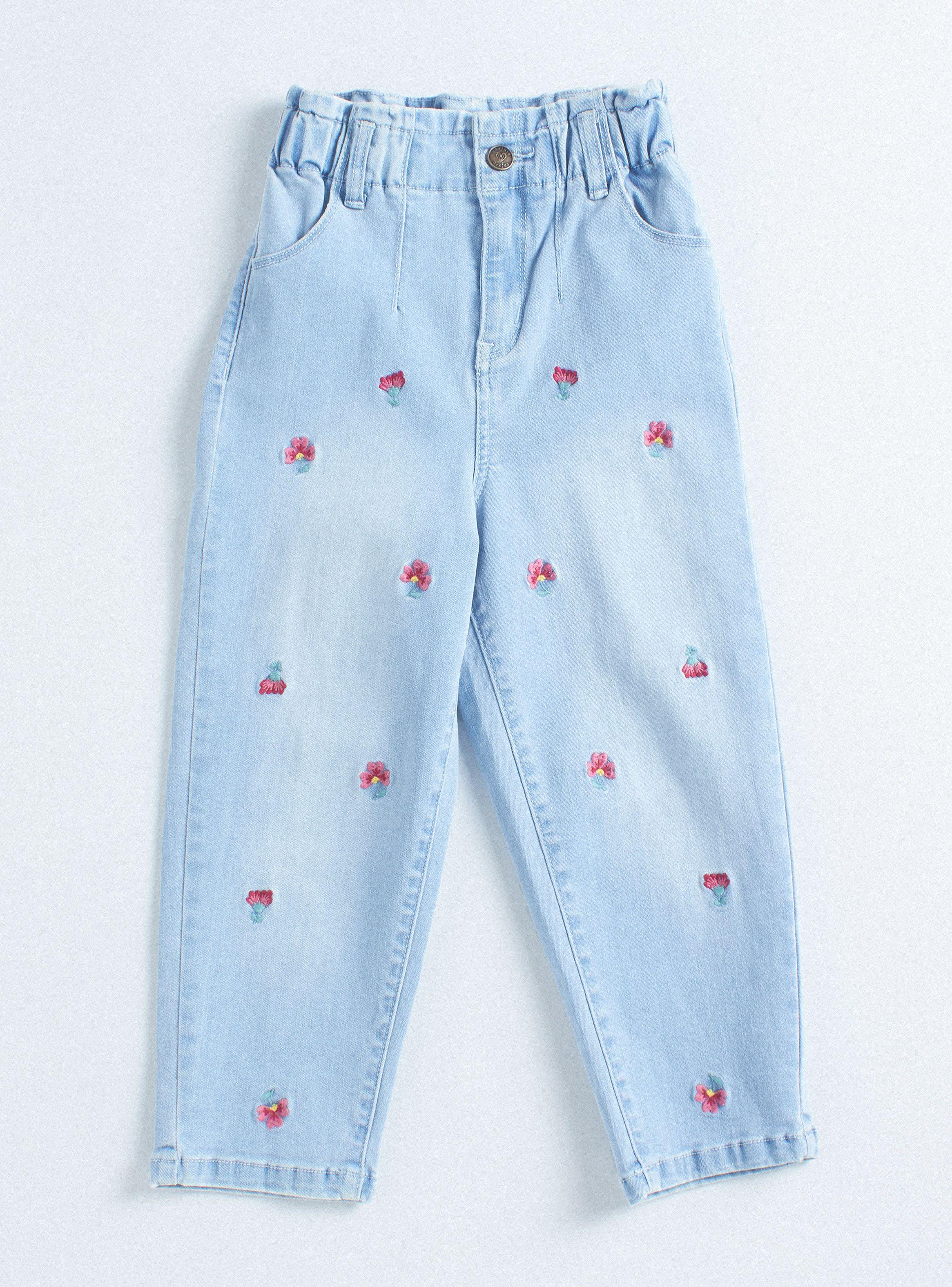 Jeans Baggy con Mini Bordado en las Piernas-0