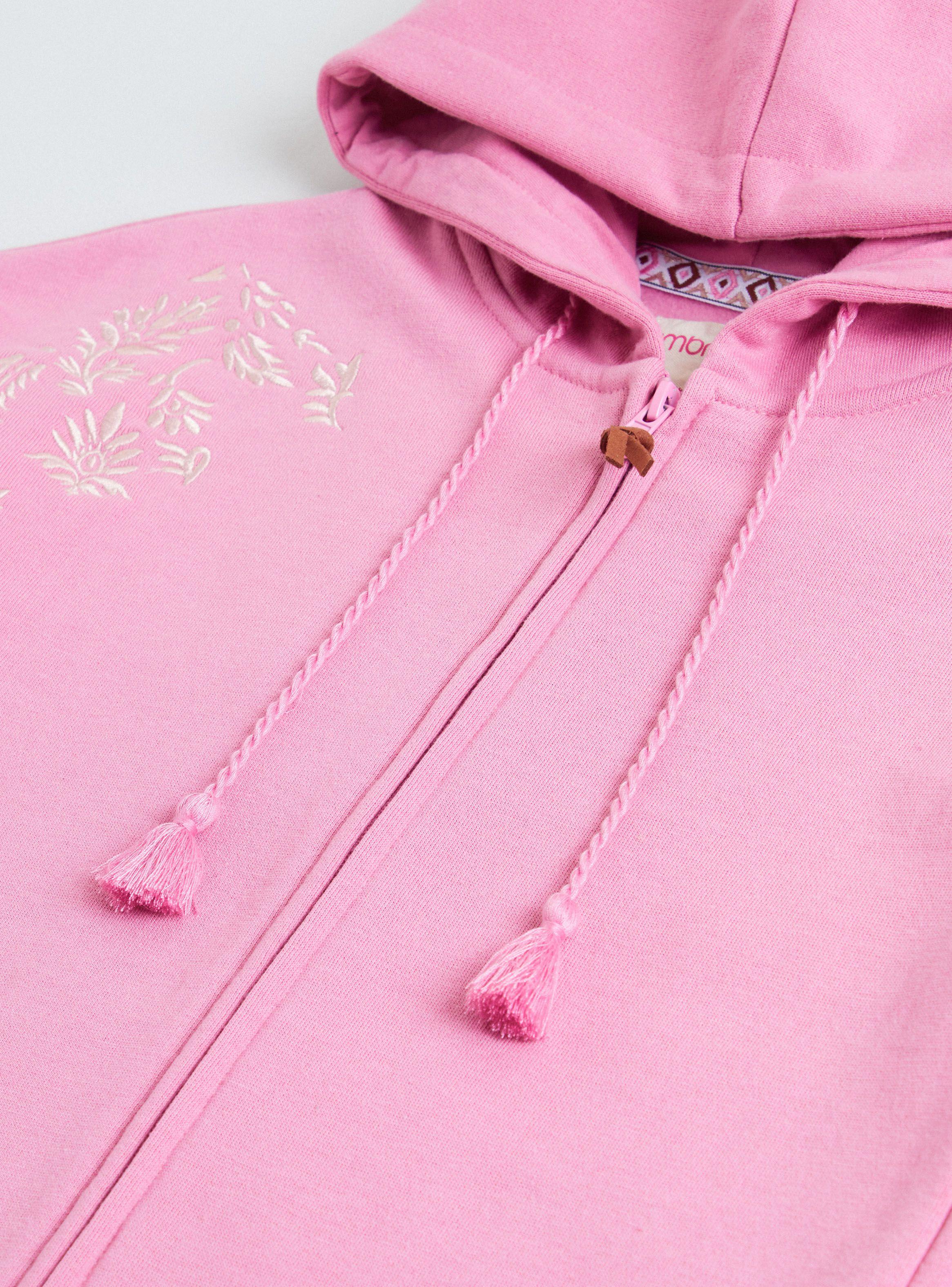 Polerón Manga Globo con Bordados Cordón con Pompón-2