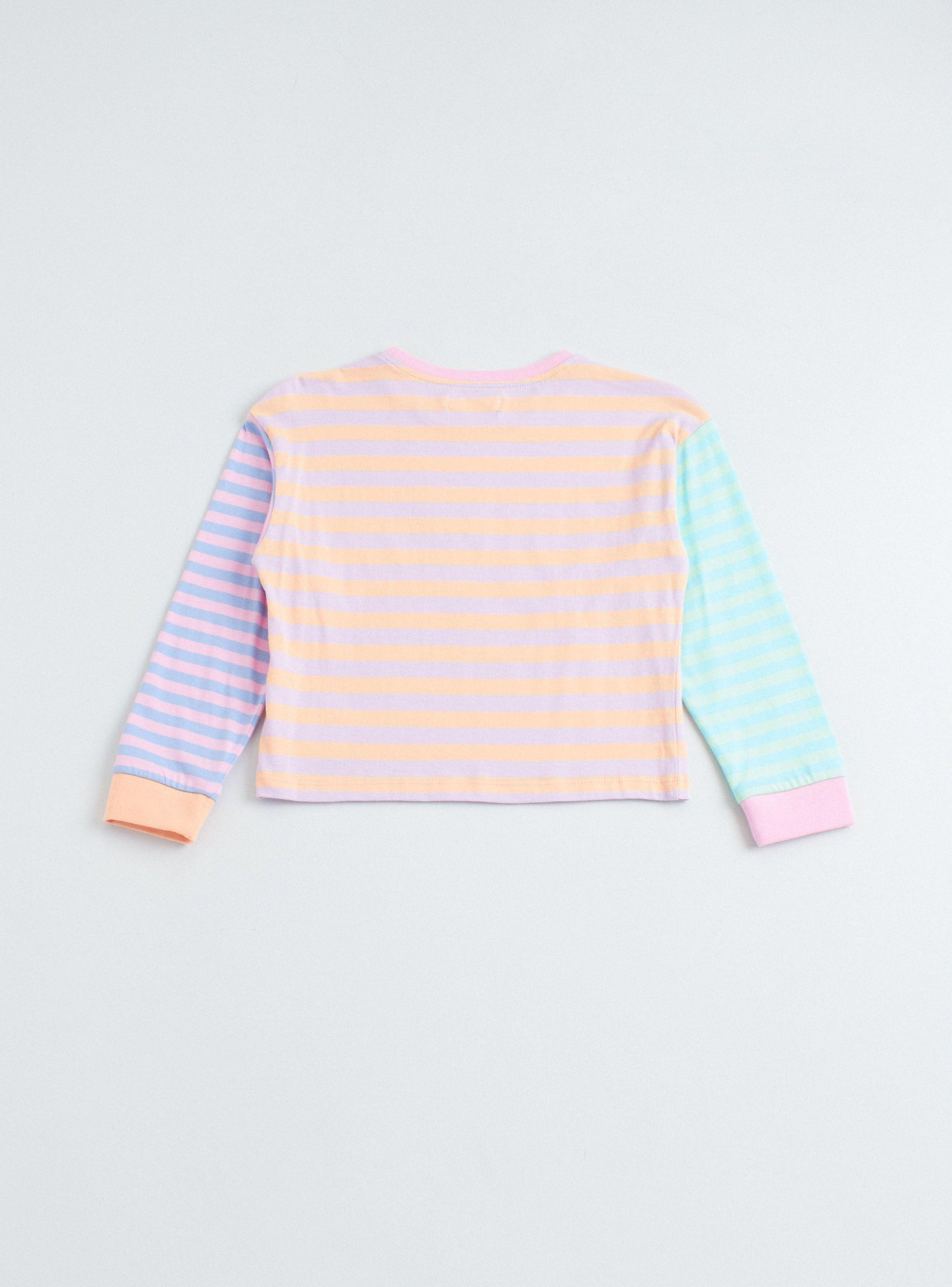 Polera Rayas Retro Cuello Redondo-2