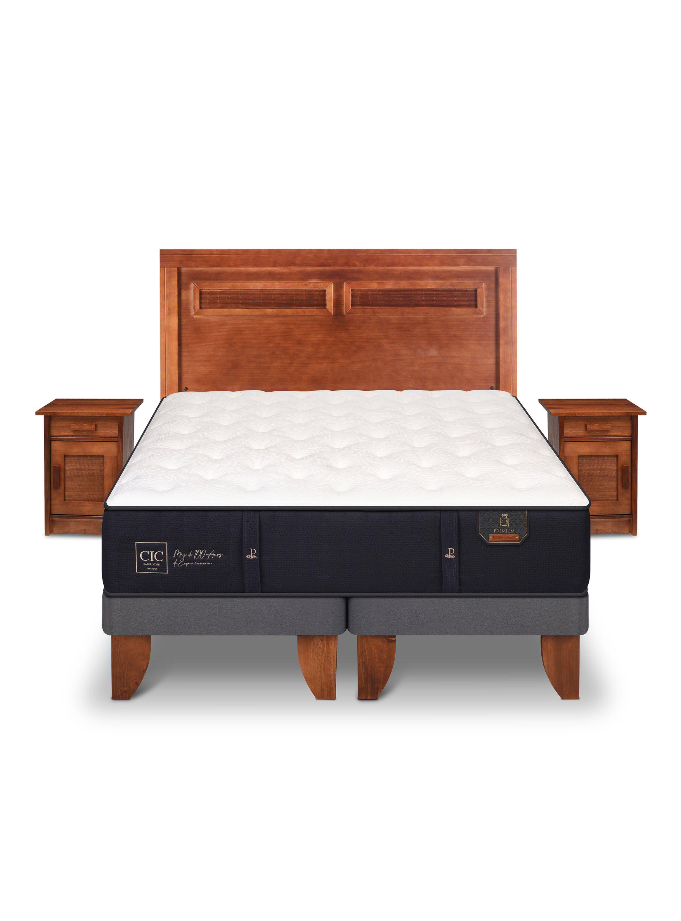 Cama Europea Premium King Milán + Set Muebles-2