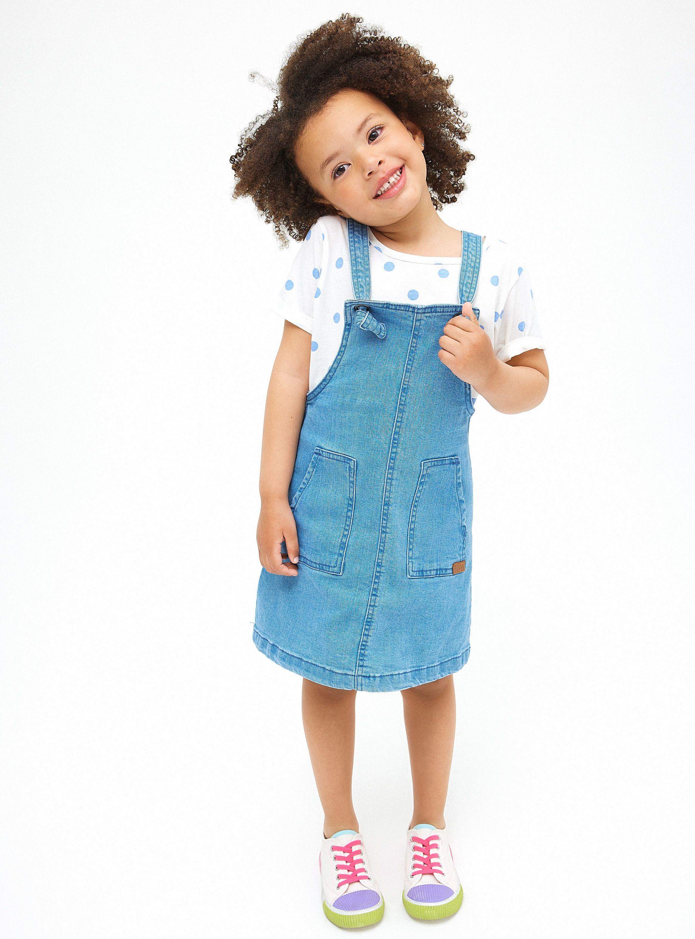 Jardinera Vestido Denim Tiras Ajustables-0