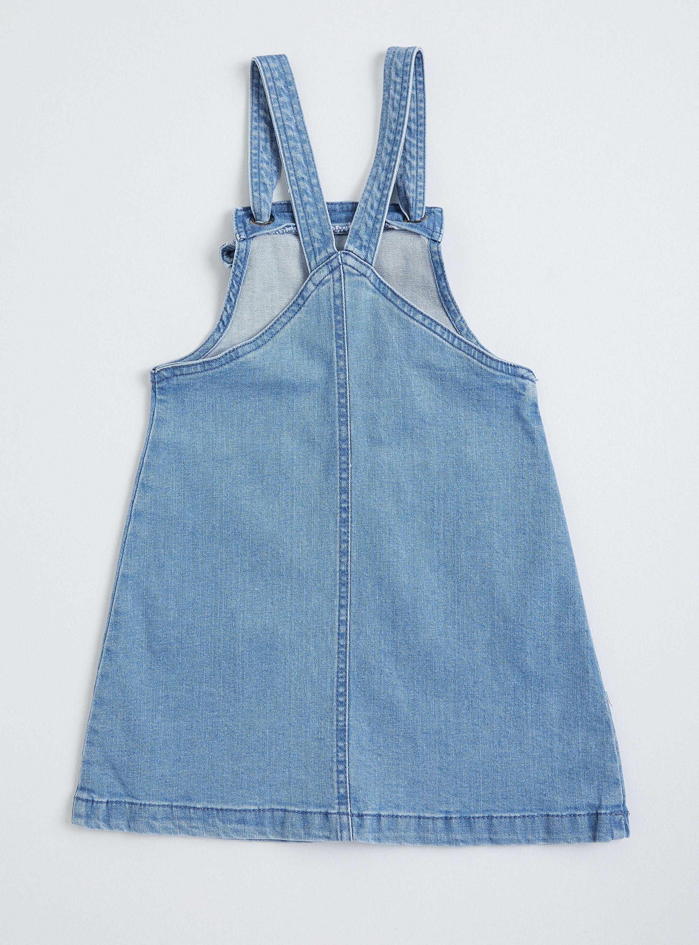 Jardinera Vestido Denim Tiras Ajustables-2