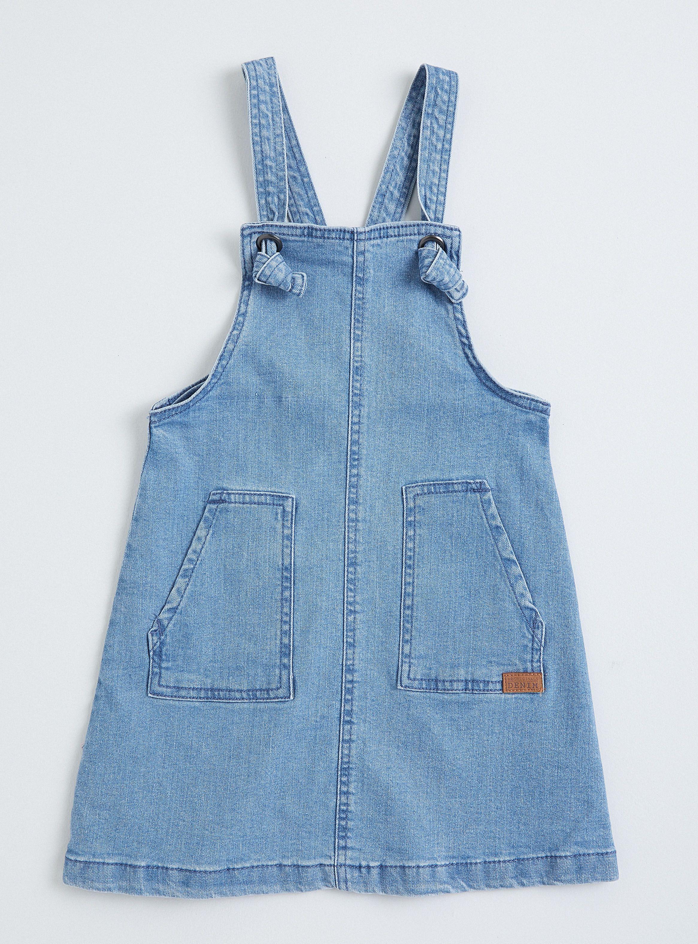 Jardinera Vestido Denim Tiras Ajustables-1