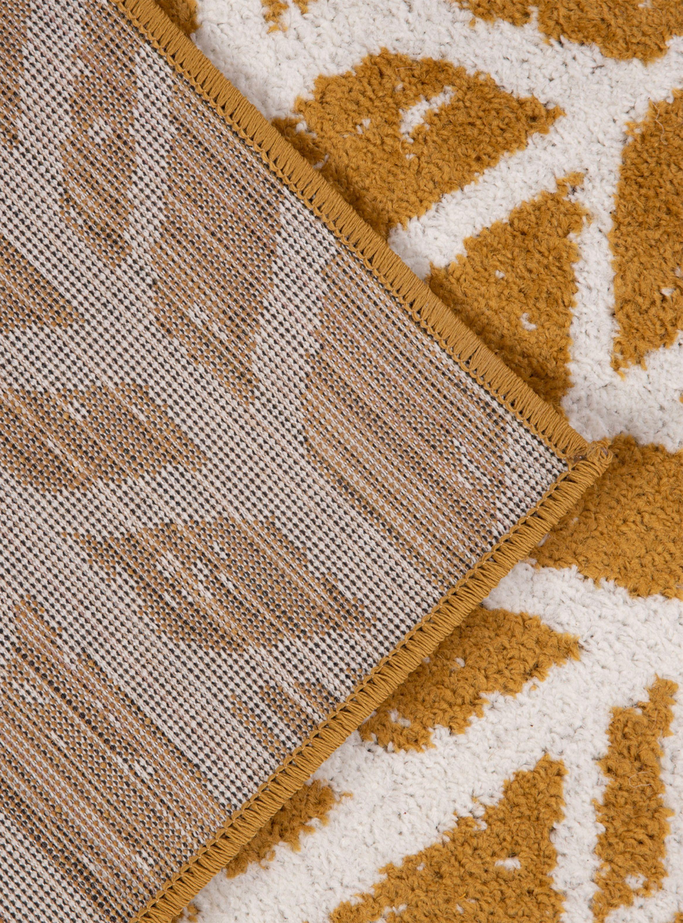 Alfombra Kaleb Amarillo 150x200 cm-2