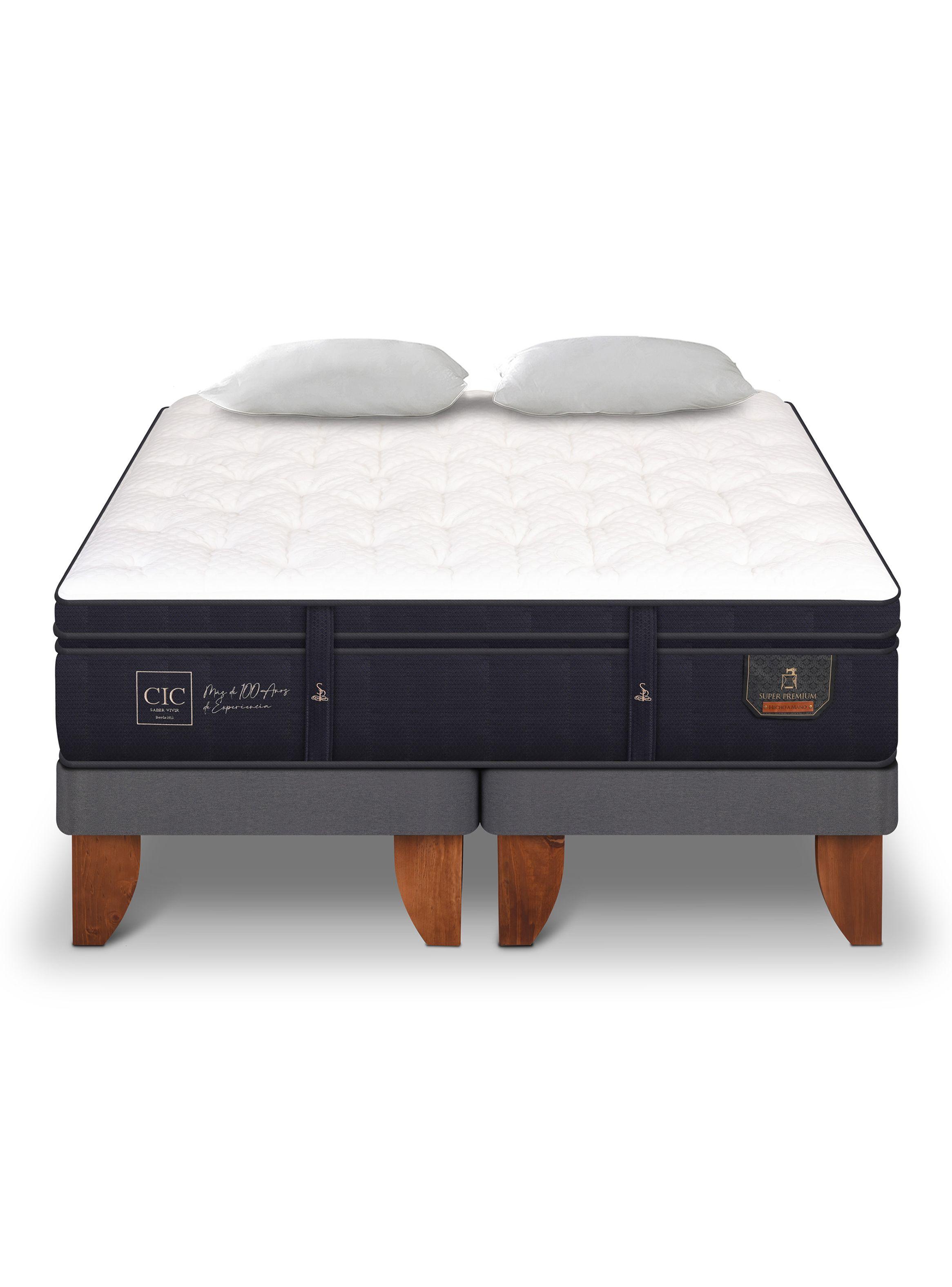 Cama Europea Super Premium 2 Plazas Base Dividida + Almohada-2