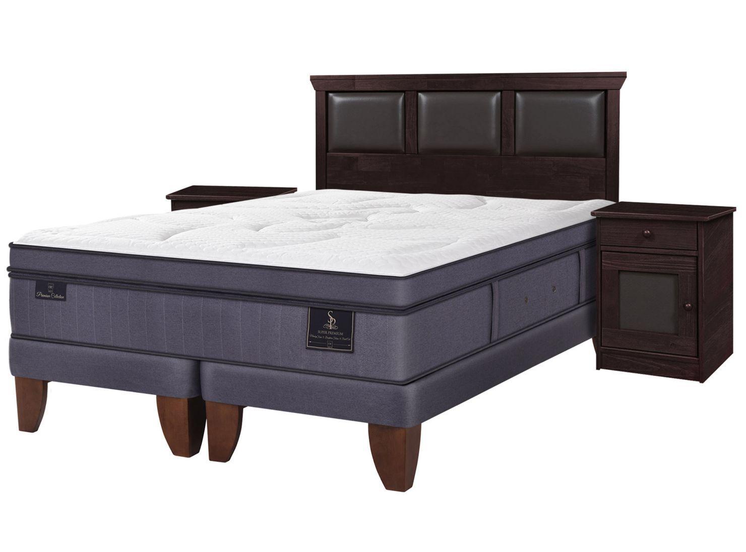 Cama Europea Super Premium King + Set Torino Choc-0