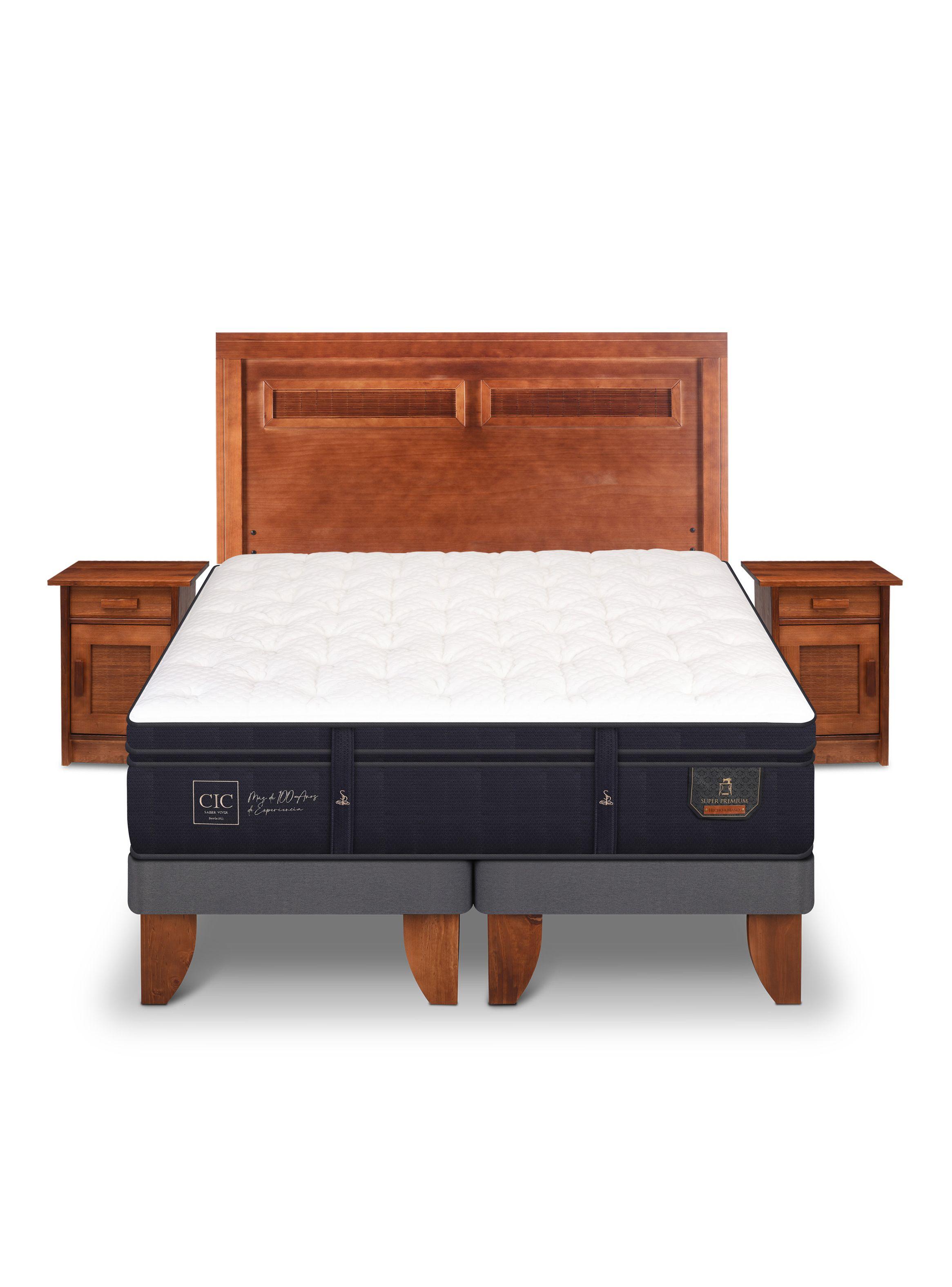 Cama Europea Super Premium 2 Plazas Base Dividida Milan + Set Muebles-2