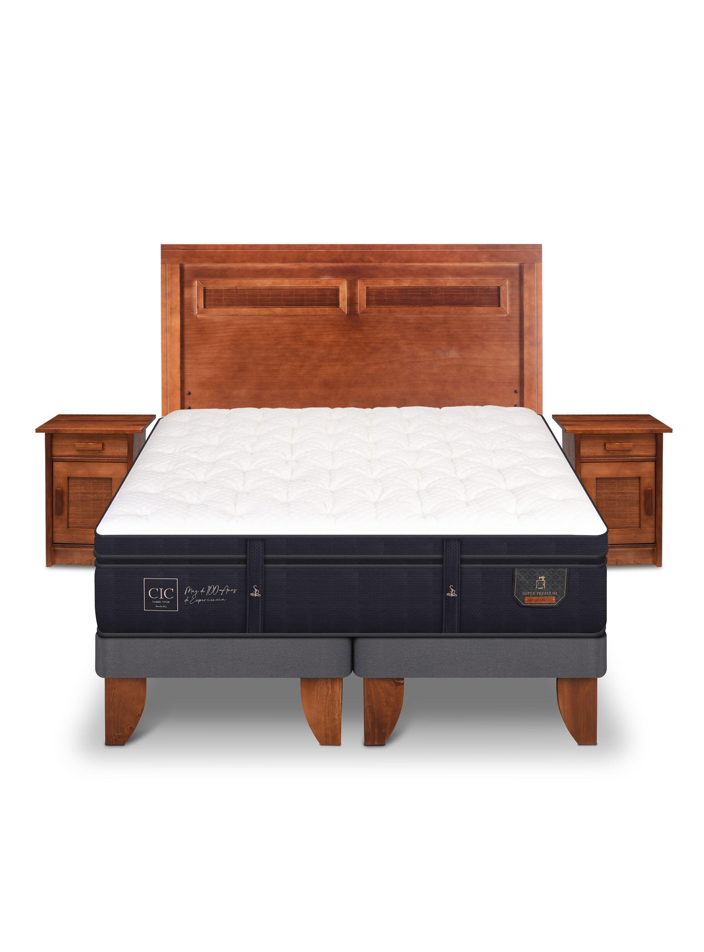 Cama Europea Super Premium King Milan + Set Muebles-2