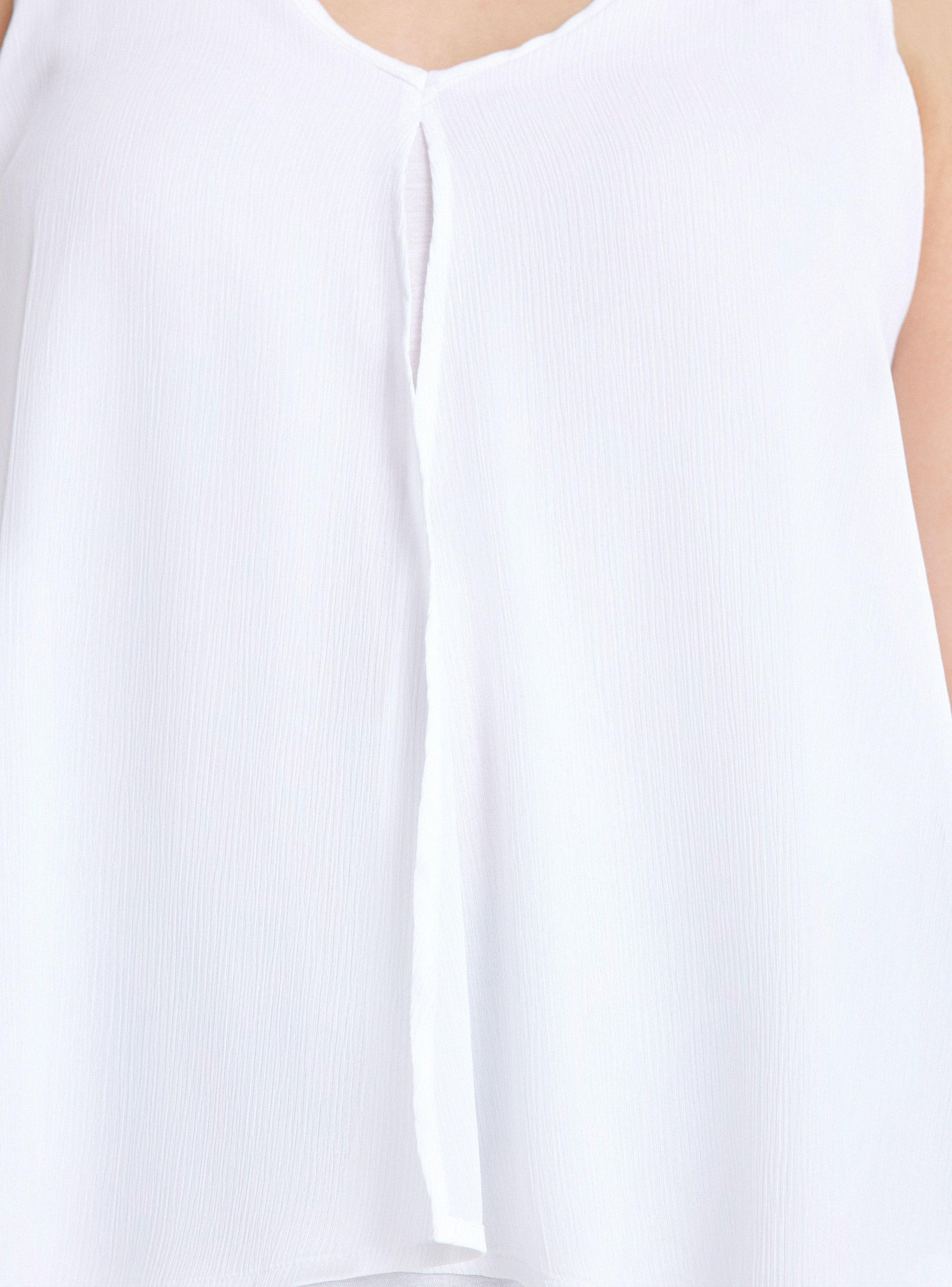 Blusa Elasticada con Capa Superior Gasa Fluida-3