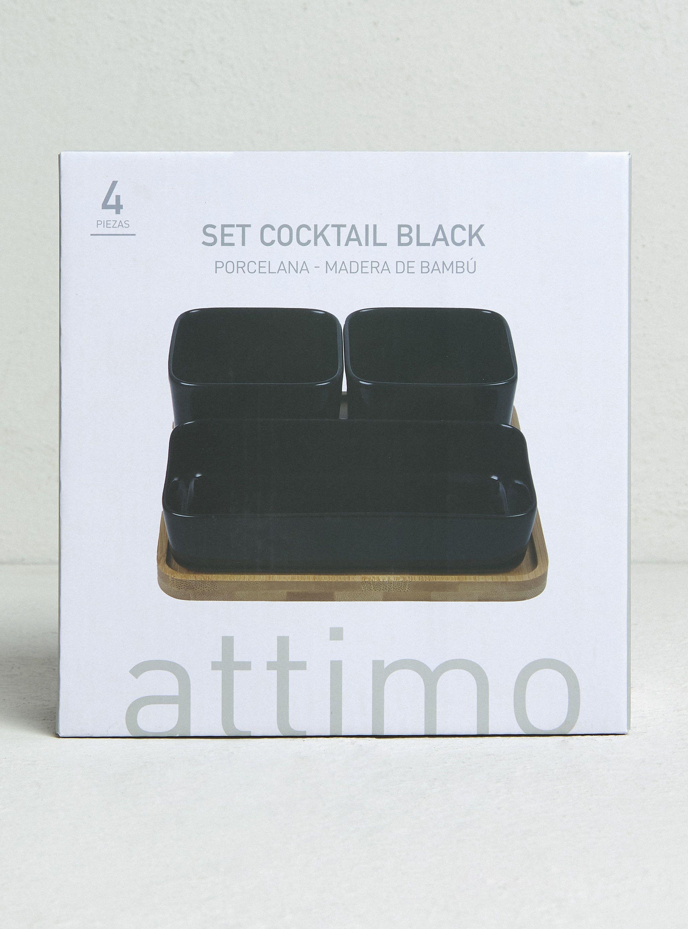 Set Cocktail 4 Piezas Cuadrado Negro-3