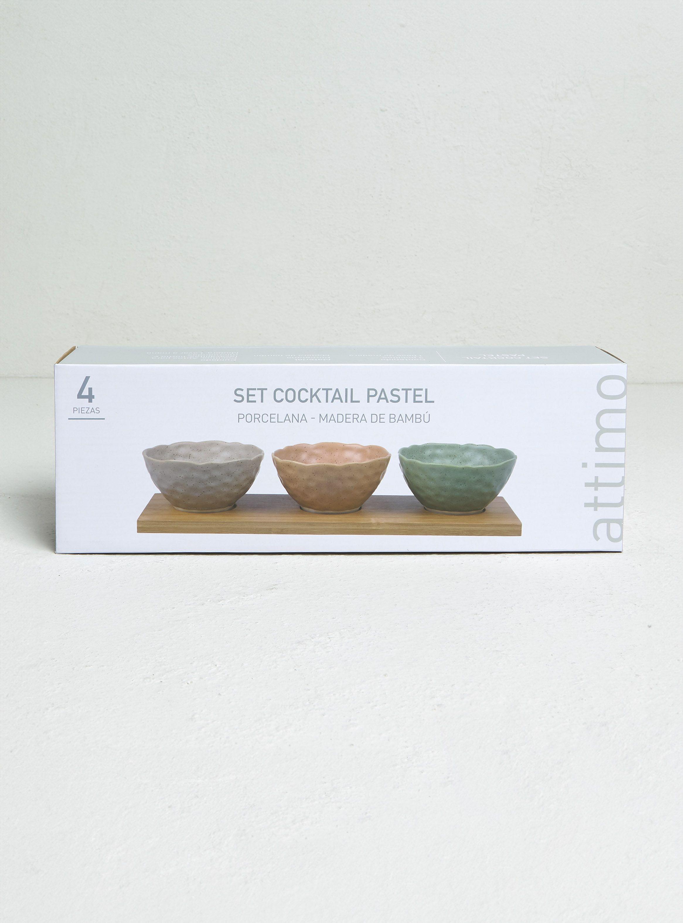 Set Cocktail 4 Piezas Redondo Pastel-3