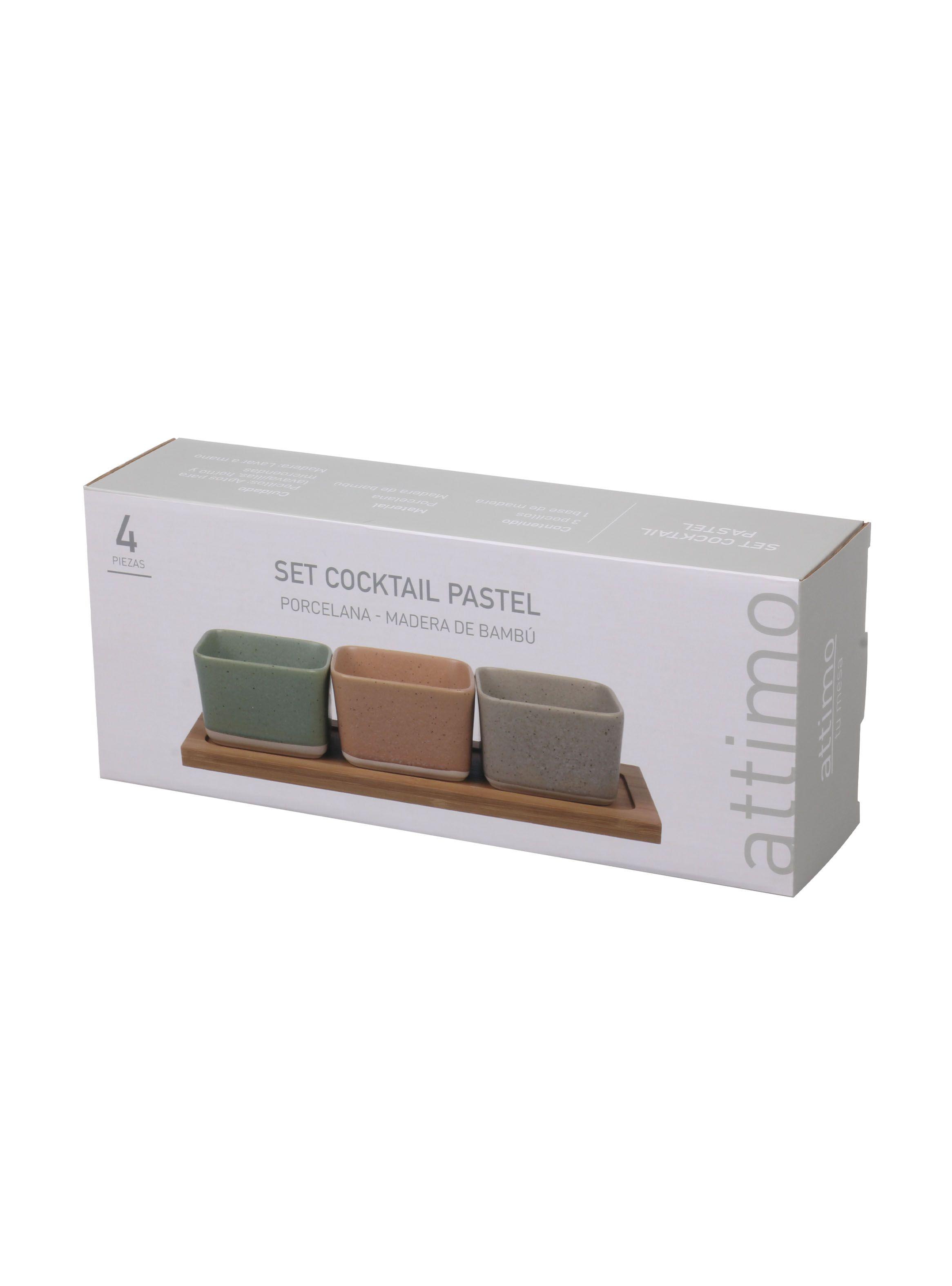 Set Cocktail 4 Piezas Cuadrado Pastel-5