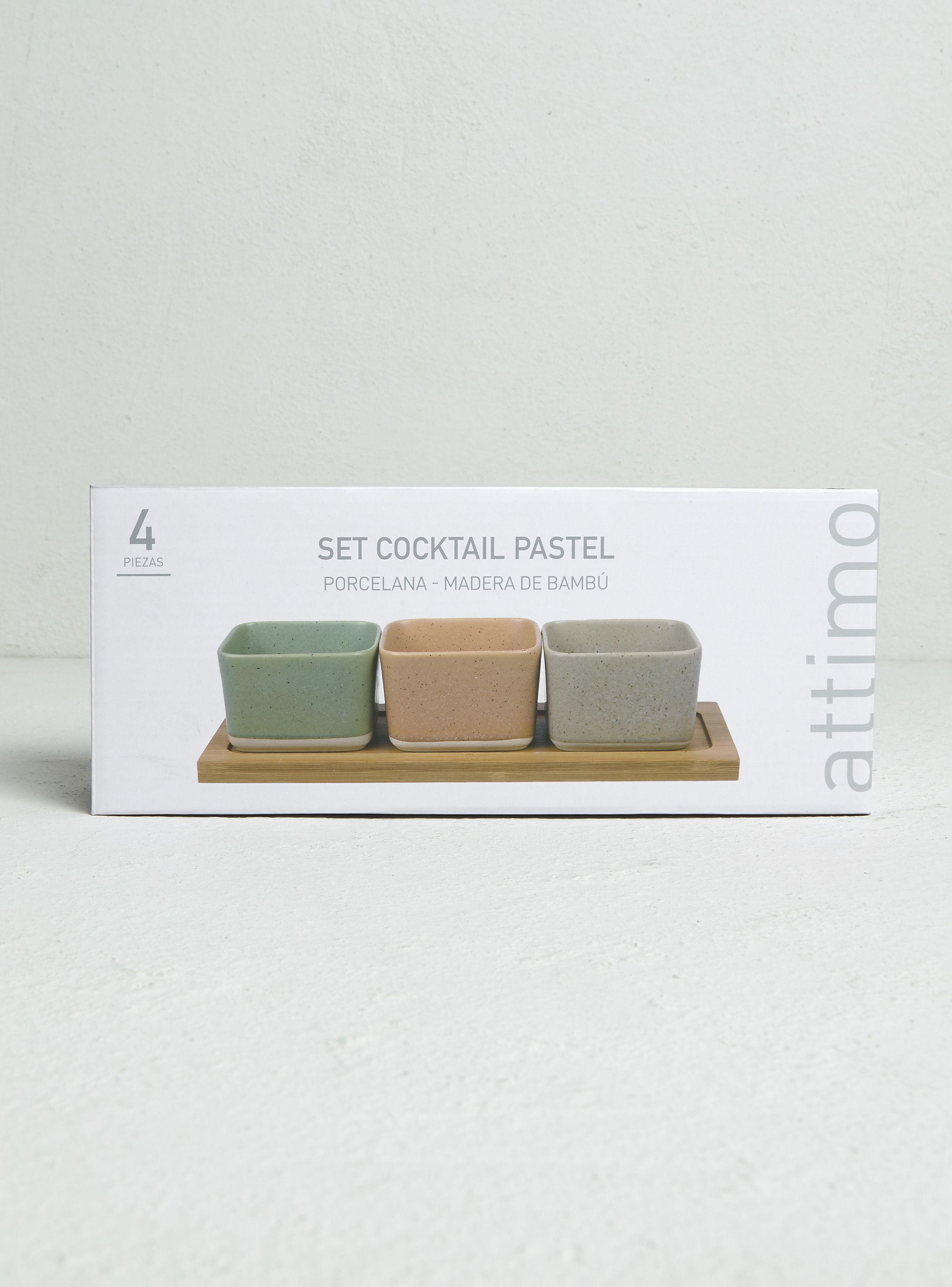 Set Cocktail 4 Piezas Cuadrado Pastel-3