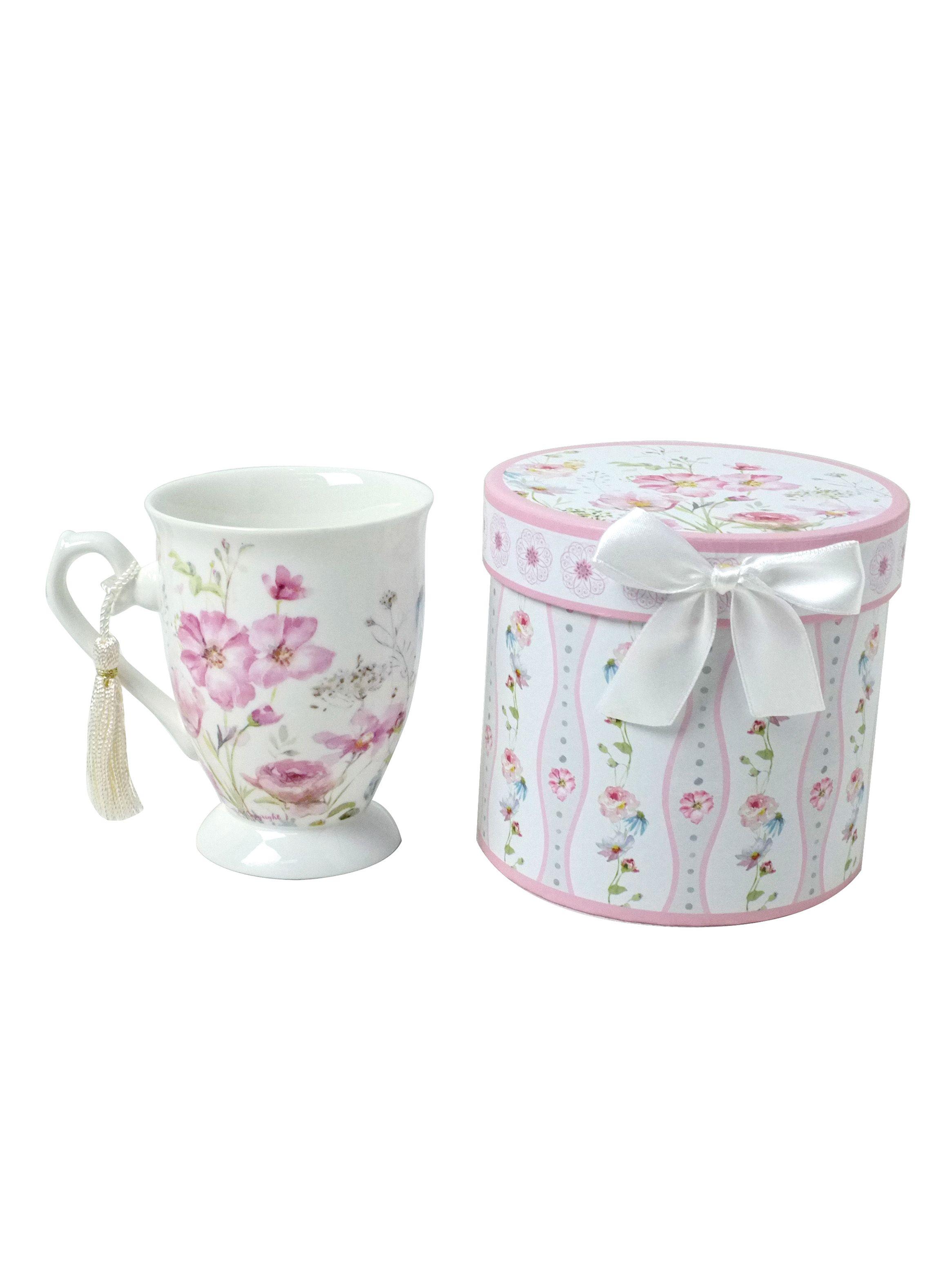 Mug Flor Rosa Blanco-0