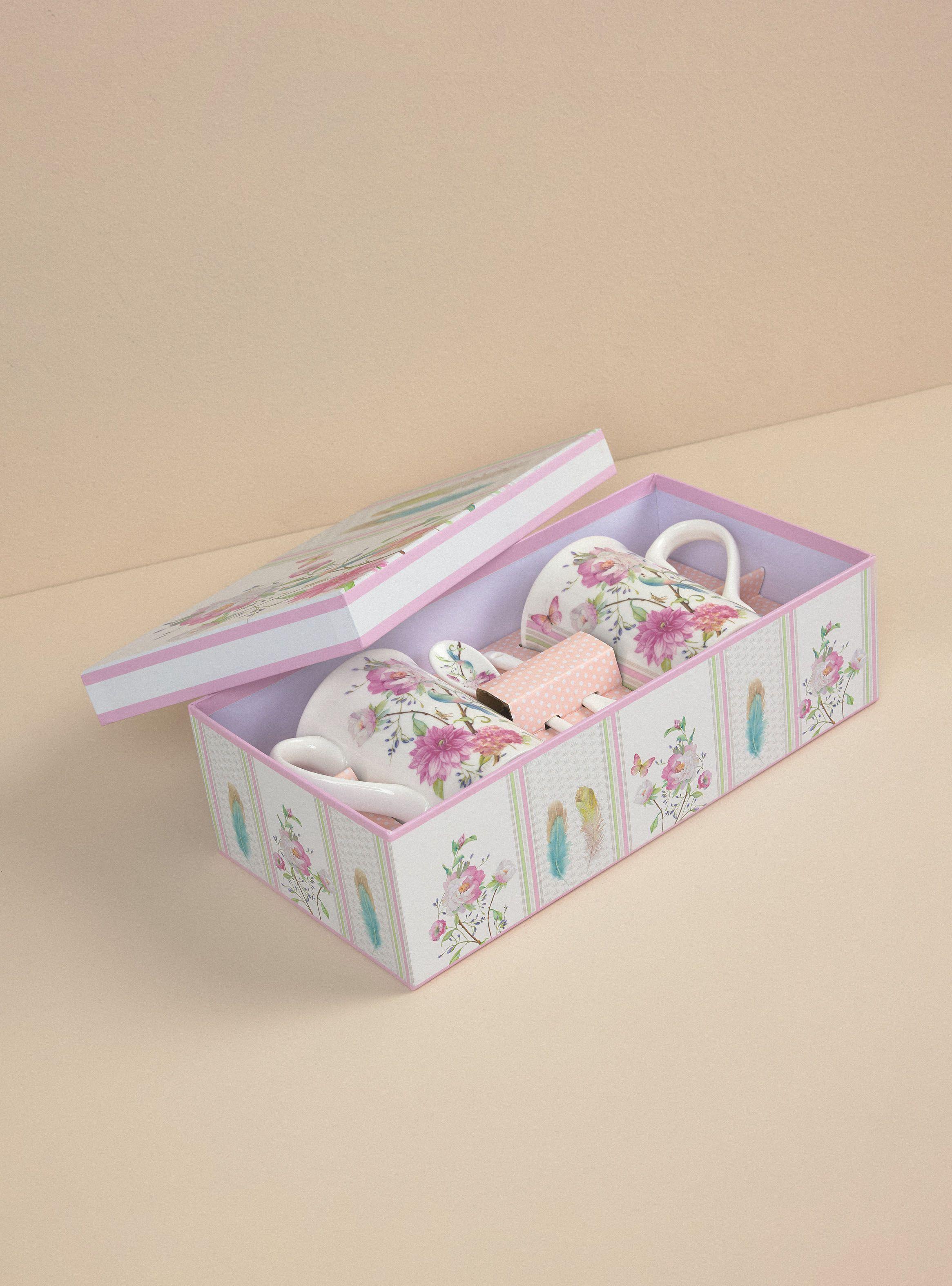 Set 2 Tazas Jardín Rosa-3