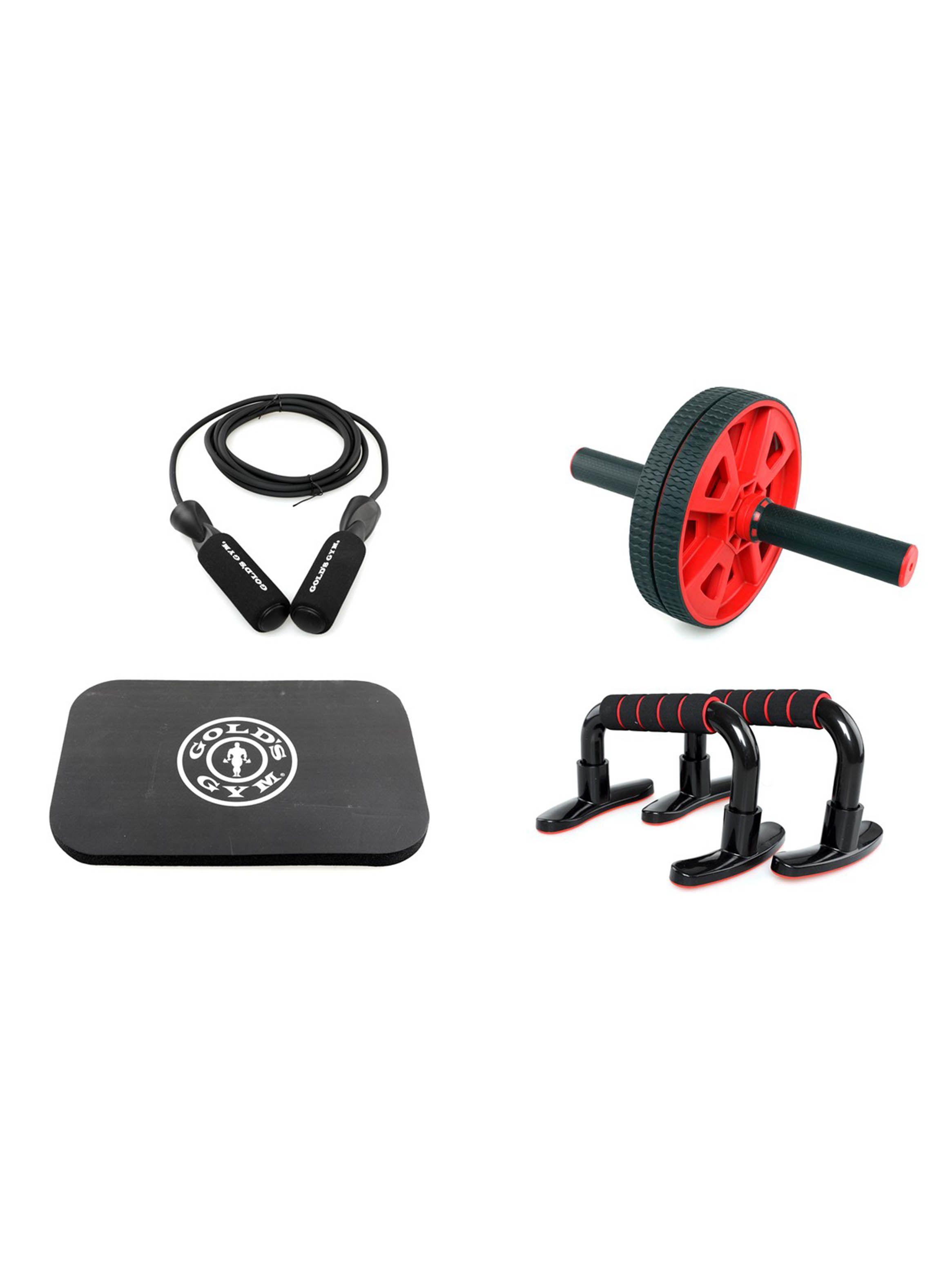 Set Cuerda Rueda Abdominal Barra-0