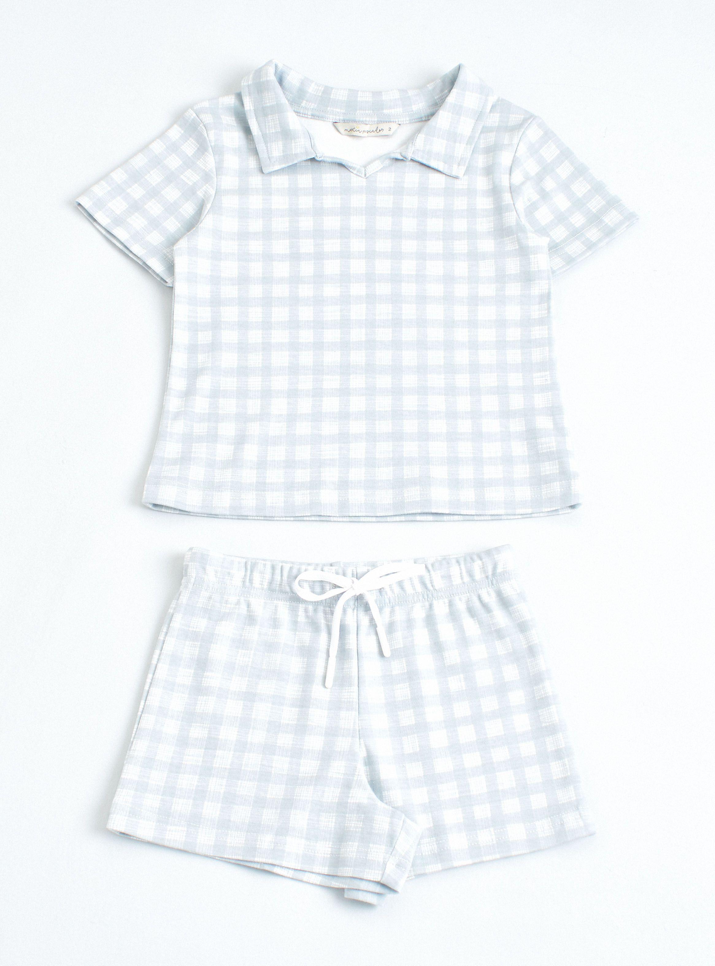 Pijama Estampado Completo y Cuello Camisero-0