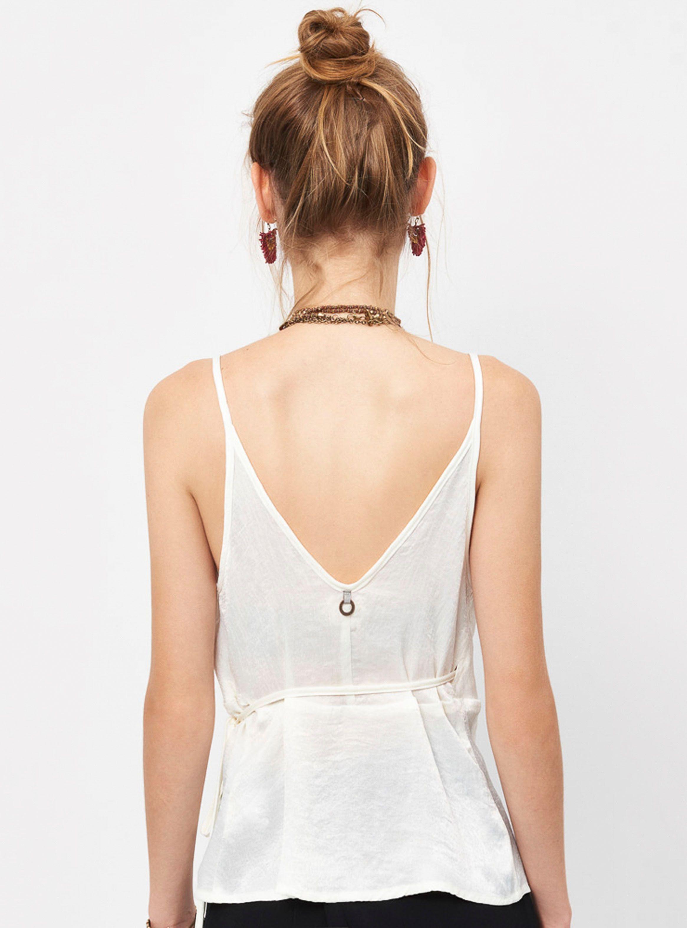Polera Cuello V con Vuelos Umbrale-1