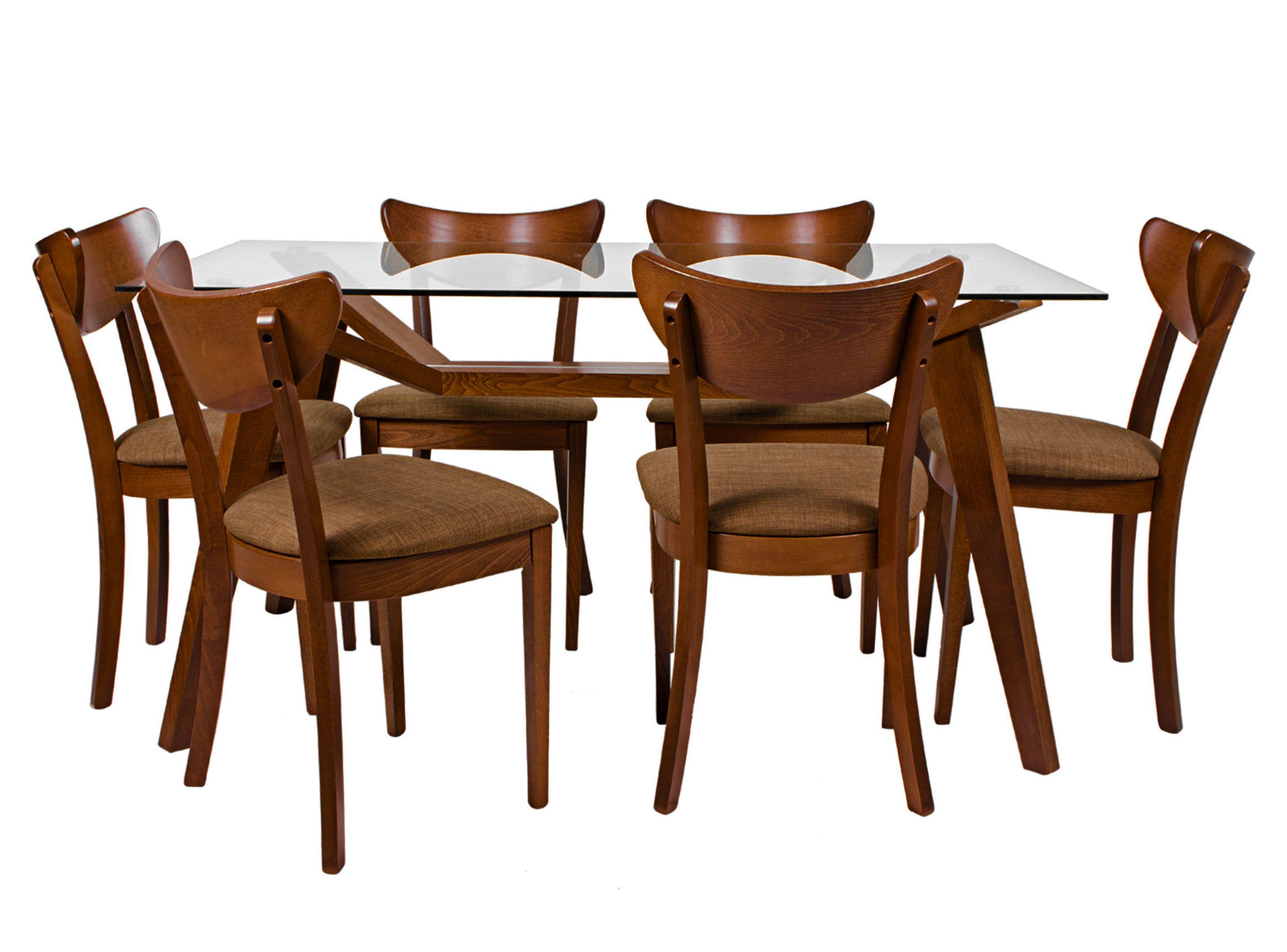Juego de Comedor Trafalgar Vidrio 6 Sillas Attimo-1